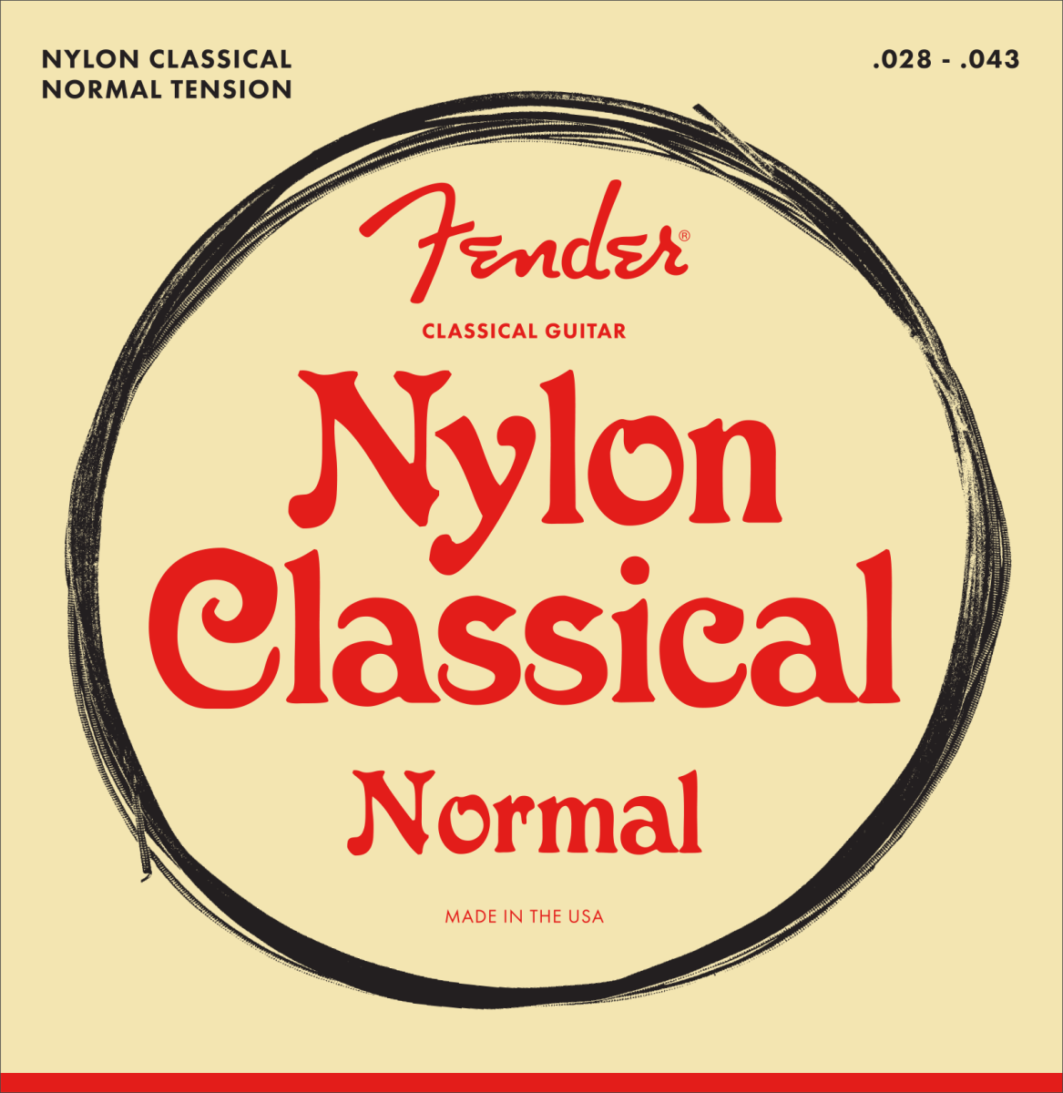 Fender Nylon Classical Nylon Clear/Silver 100 Guitar Strings