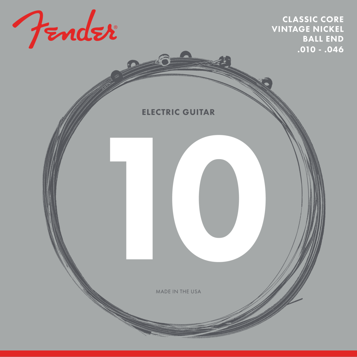 Fender 155R Classic Round Core 10-46 Pure Nickel Electric Guitar Strings