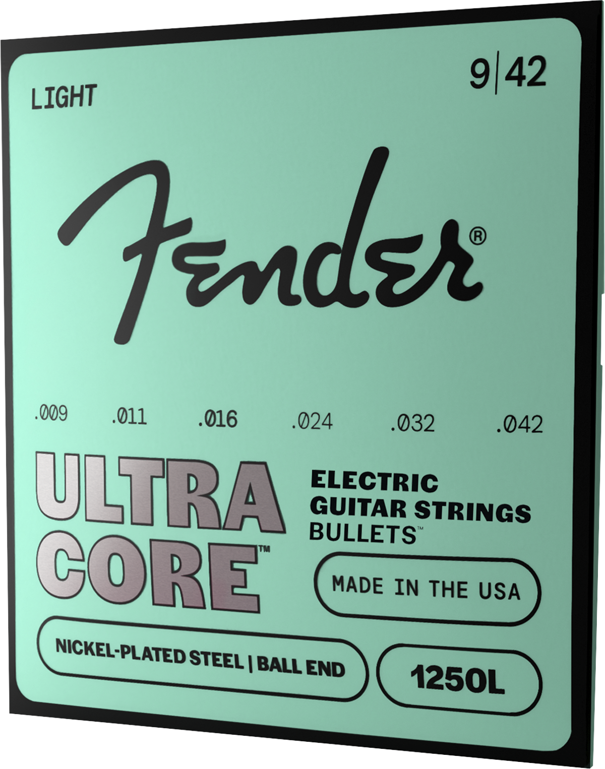 Fender 1250L UltraCore Nickel 9-42 Electric Guitar Strings, Ball End
