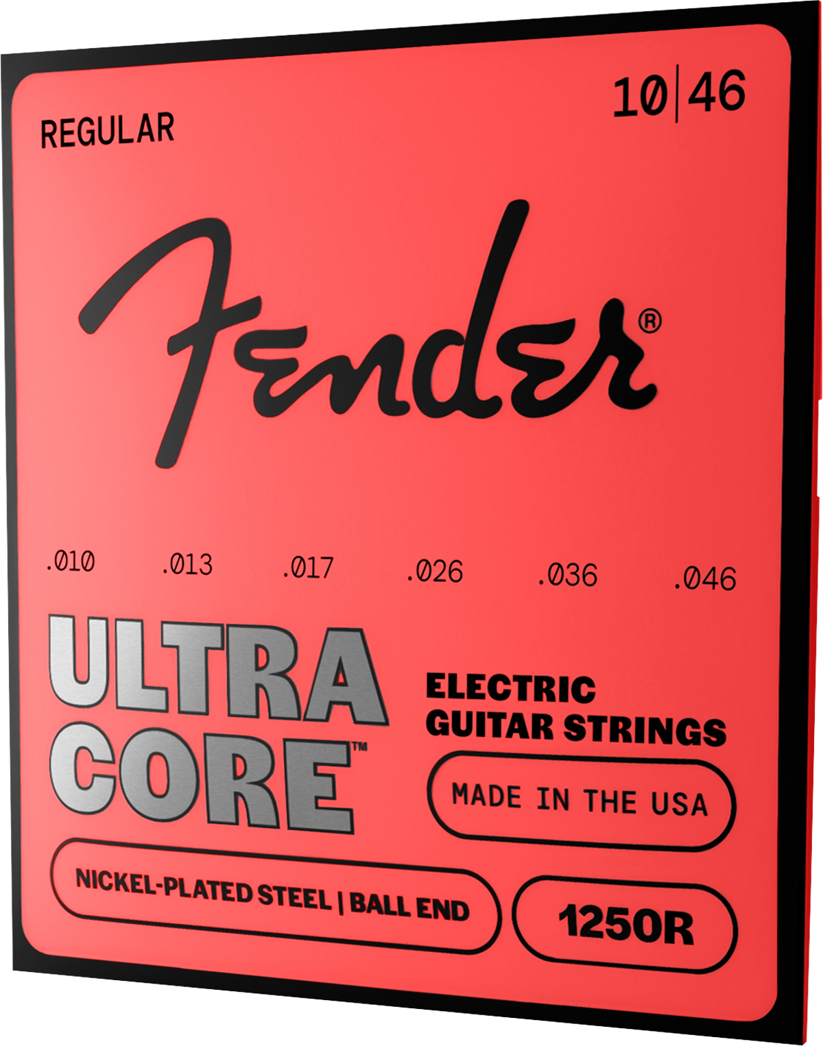 Fender 1250R UltraCore Nickel 10-46 Electric Guitar Strings, Ball End