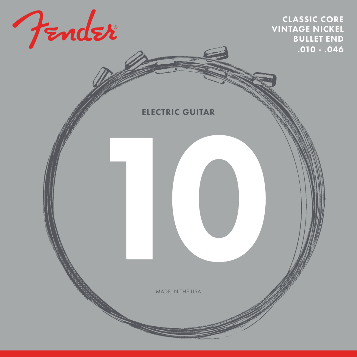 Fender 3155R Classic Round Core Bullets 10-46 Pure Nickel Electric Guitar Strings