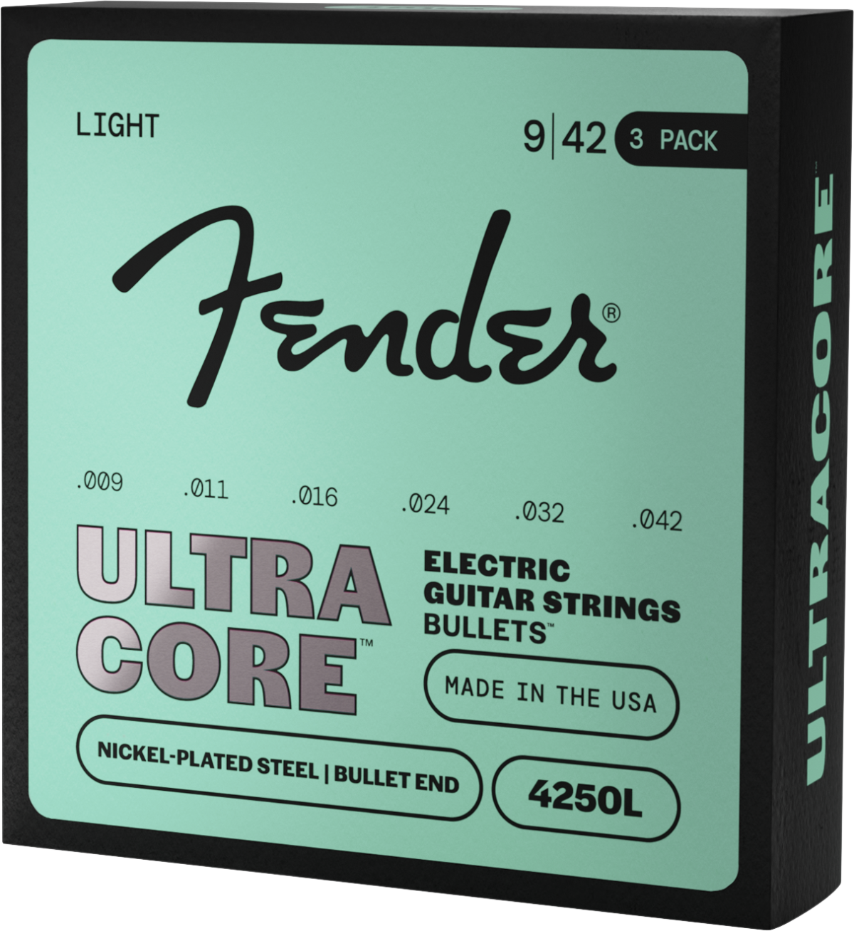 Fender 4250L UltraCore Bullets Nickel 9-42 Electric Guitar Strings, 3-Pack