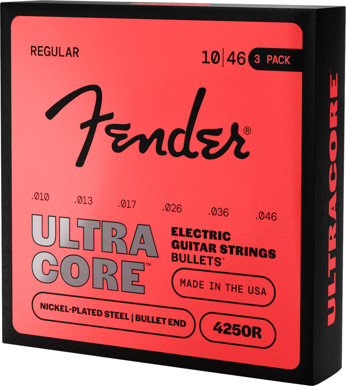 Fender 4250R UltraCore Bullets Nickel 10-46 Electric Guitar Strings, 3-Pack