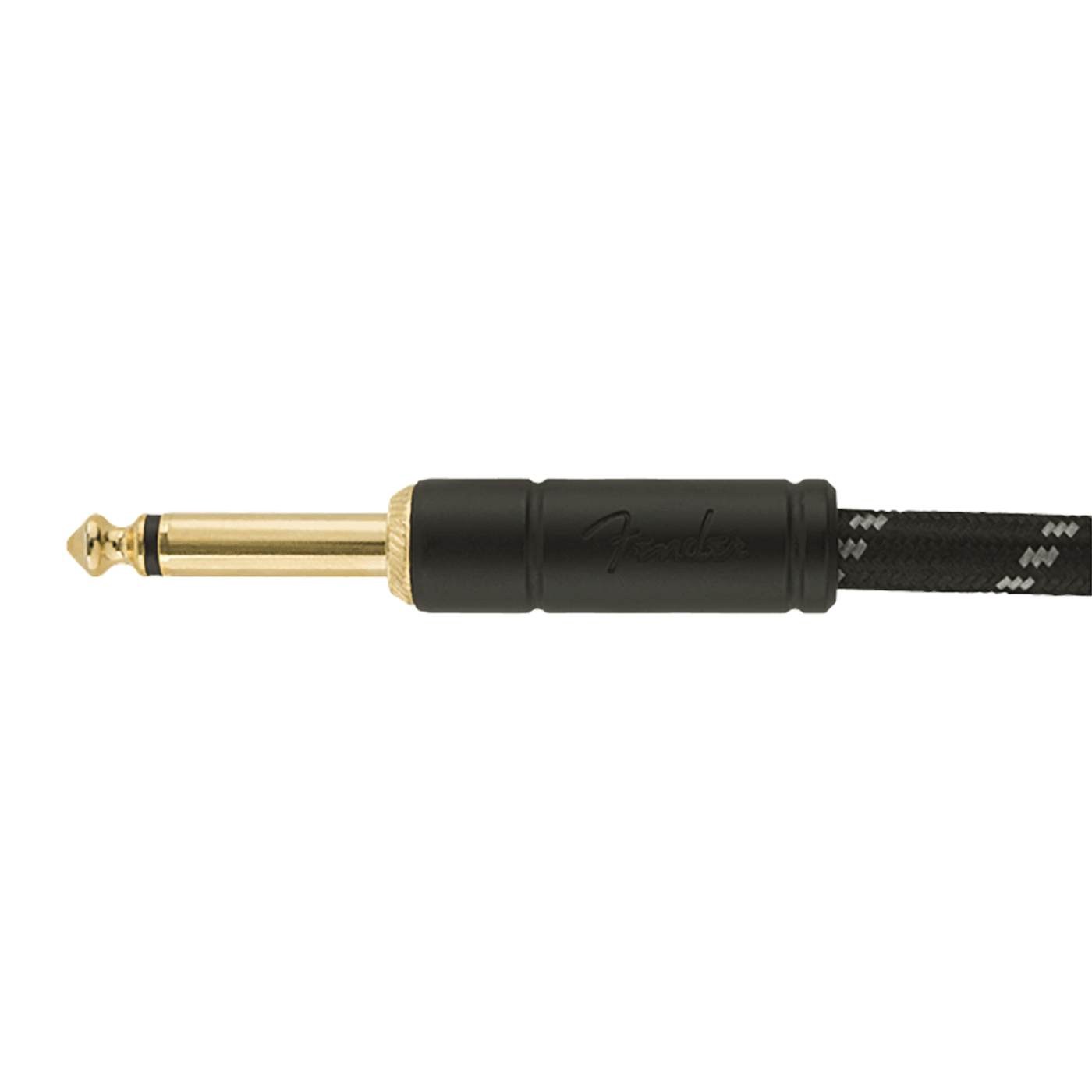 Fender Deluxe Series Black Tweed Instrument Cable, 15' (4.5m), Straight-Straight