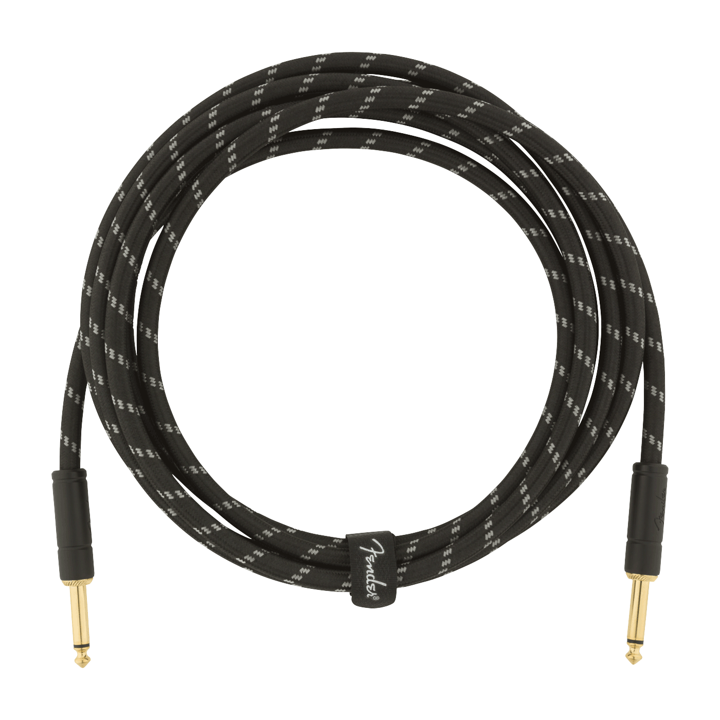 Fender Deluxe Series Black Tweed Instrument Cable, 10' (3m), Straight-Straight