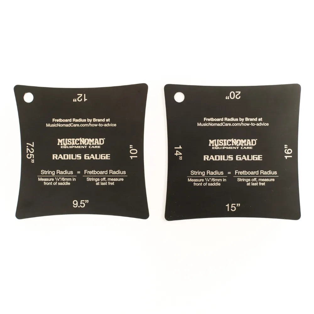 Music Nomad Precision Fretboard Radius Gauges, 2-Pack