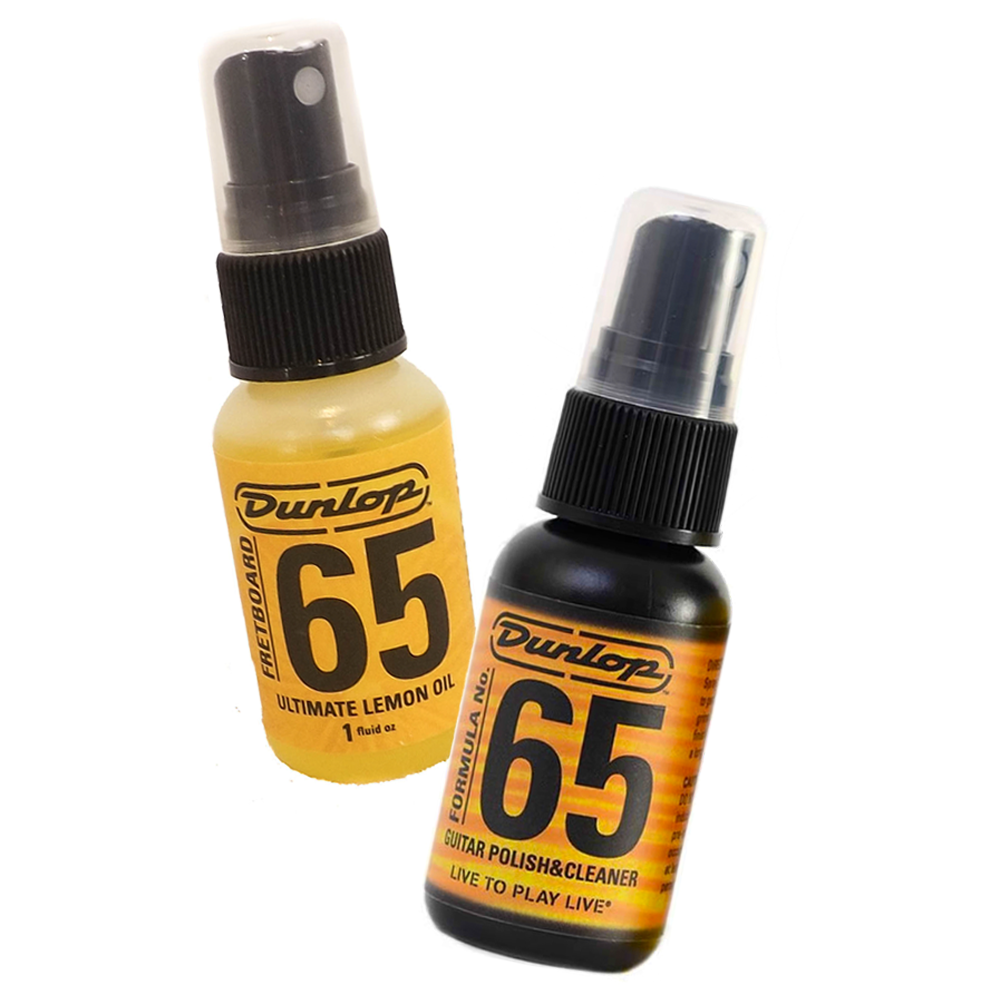 Jim Dunlop Formula No. 65 Mini Care Bundle, Lemon Oil & Polish, 1oz Bottles