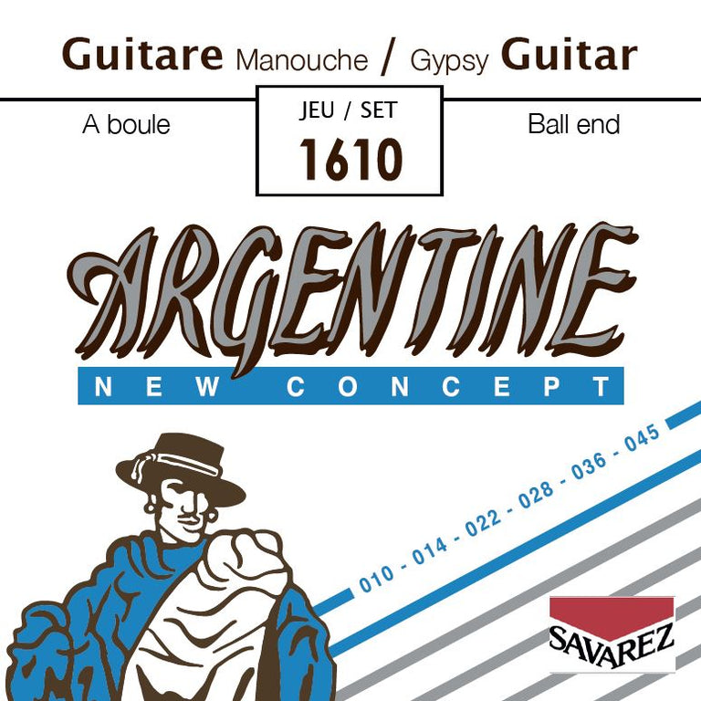 Savarez 1610 Argentine New Concept Ball End Guitar Strings 10-45 Extra Light Tension