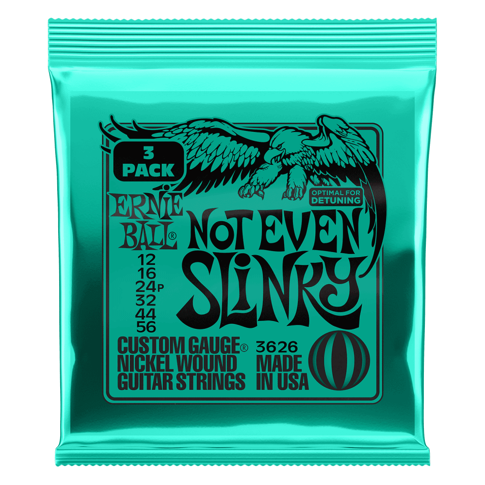 Ernie Ball 2626 Not Even Slinky 12-56 Electric Guitar Strings, 3-Pack