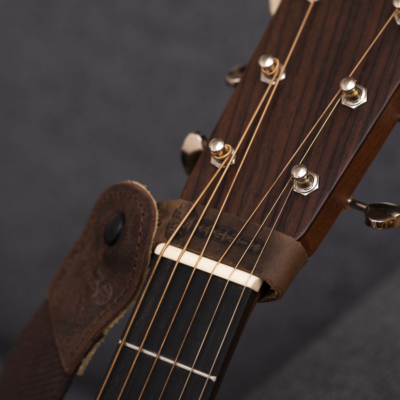 Martin Acoustic Guitar Strap Headstock Tie, Brown