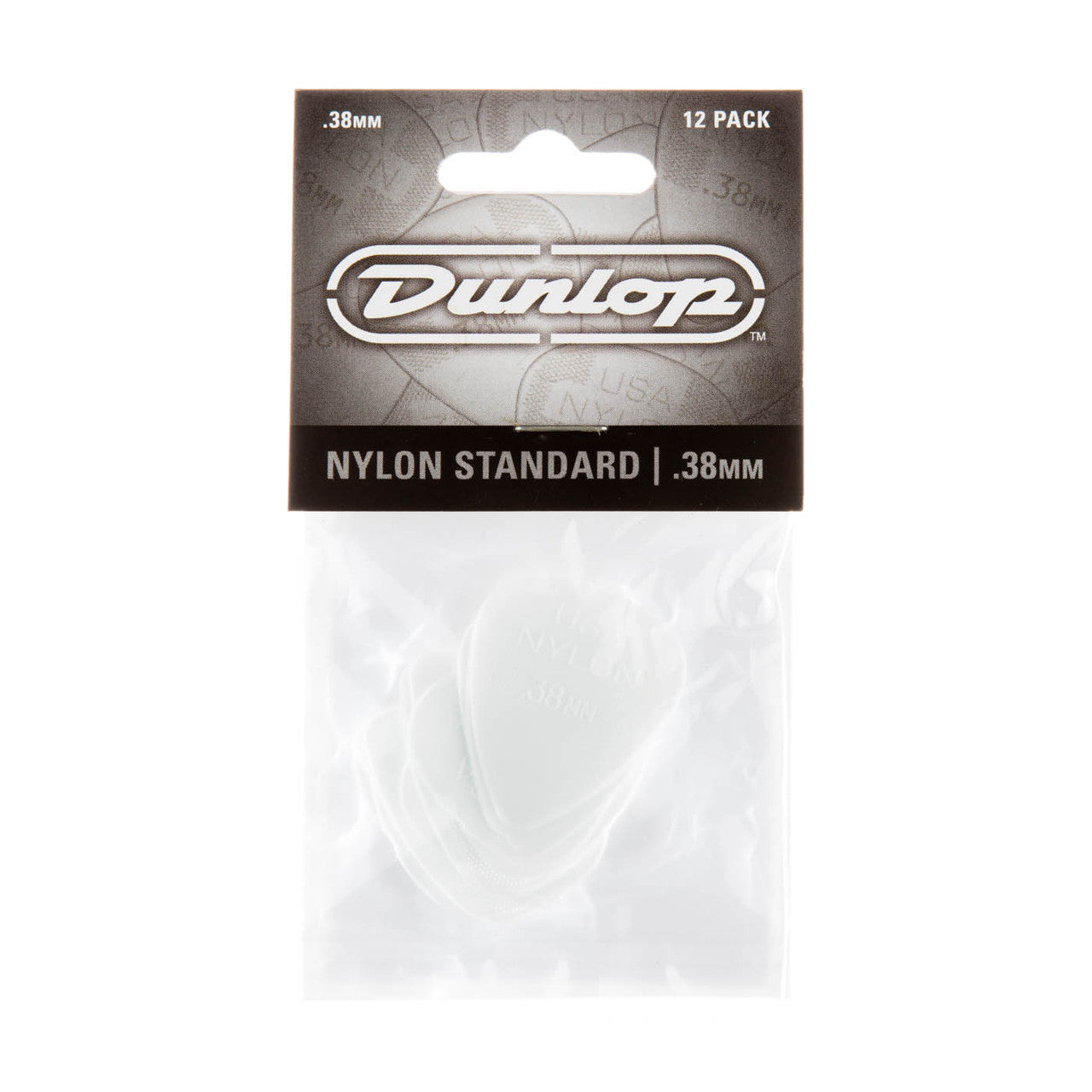 Jim Dunlop Nylon Standard .38mm Guitar Plectrums Player Pack (12-Picks)