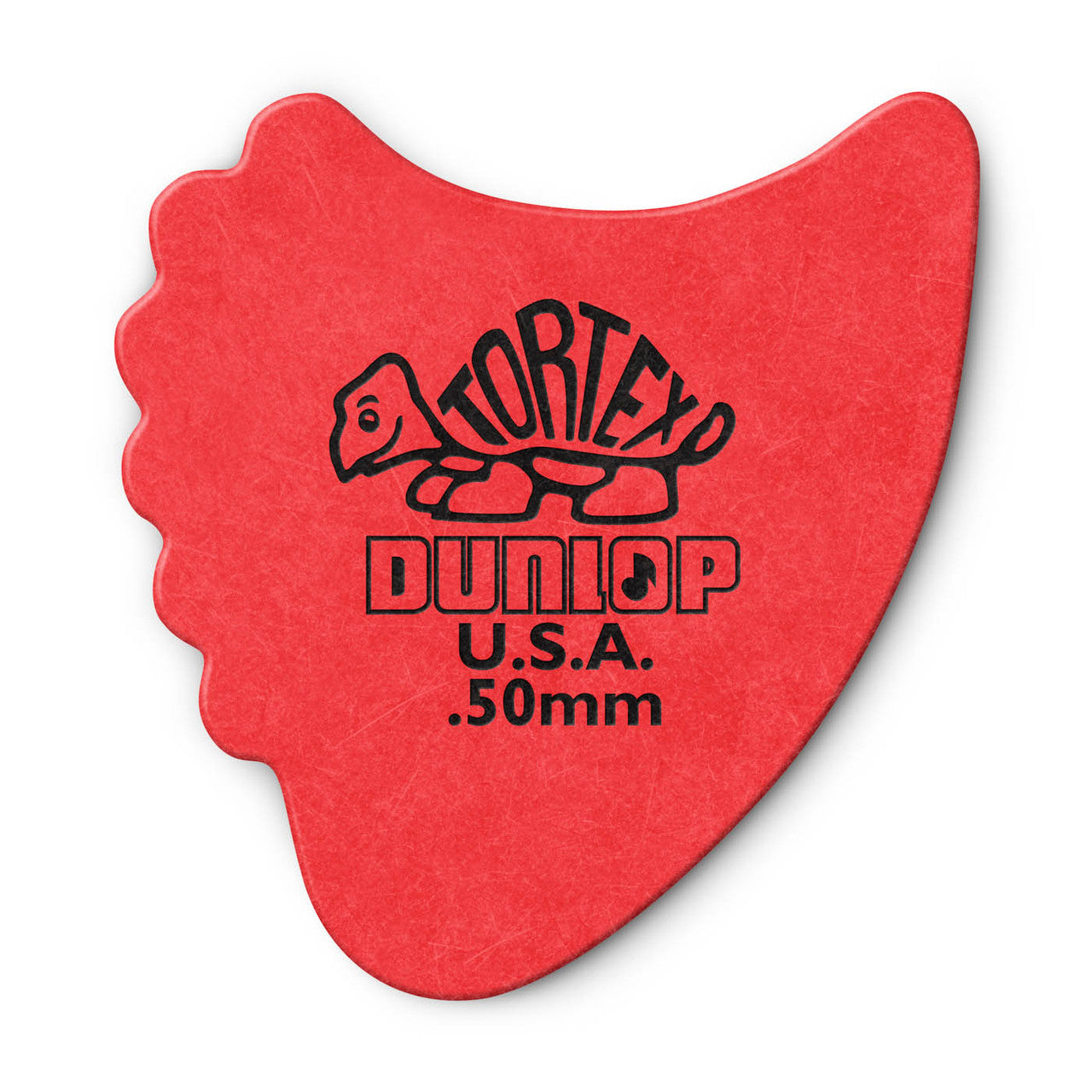 Jim Dunlop TORTEX Red Fin .50mm Guitar Plectrum, 6-Pack