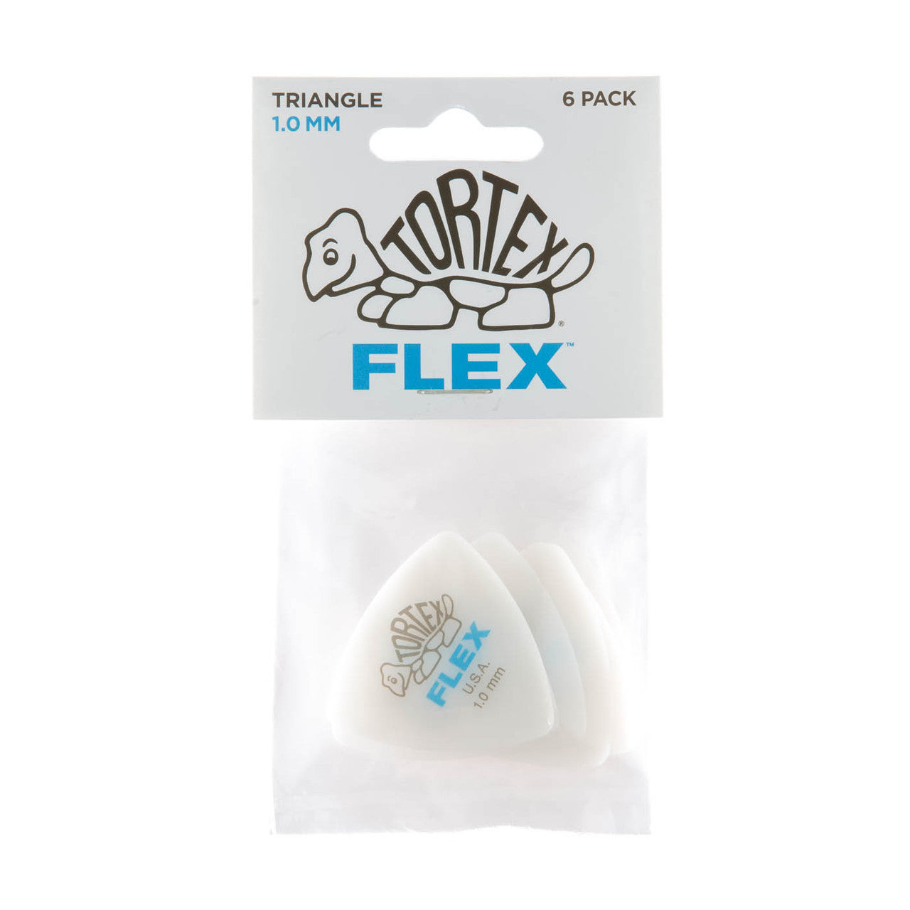 Jim Dunlop TORTEX FLEX Triangle 1mm Guitar Plectrum, 12-Pack