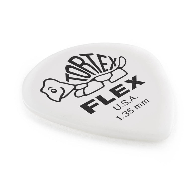 Jim Dunlop Tortex Flex Jazz III XL 1.35mm Guitar Plectrums, 12-Pack