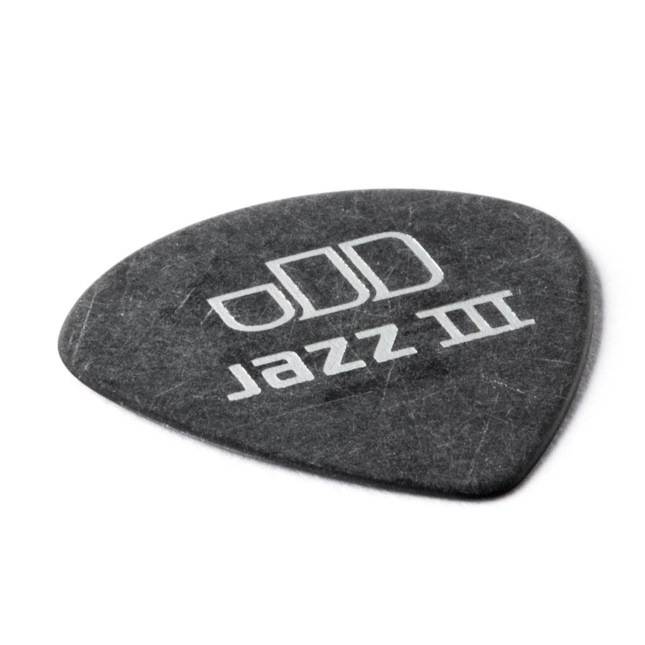 Jim Dunlop TORTEX Pitch Black Jazz III .88mm Guitar Plectrum, 12-Pack