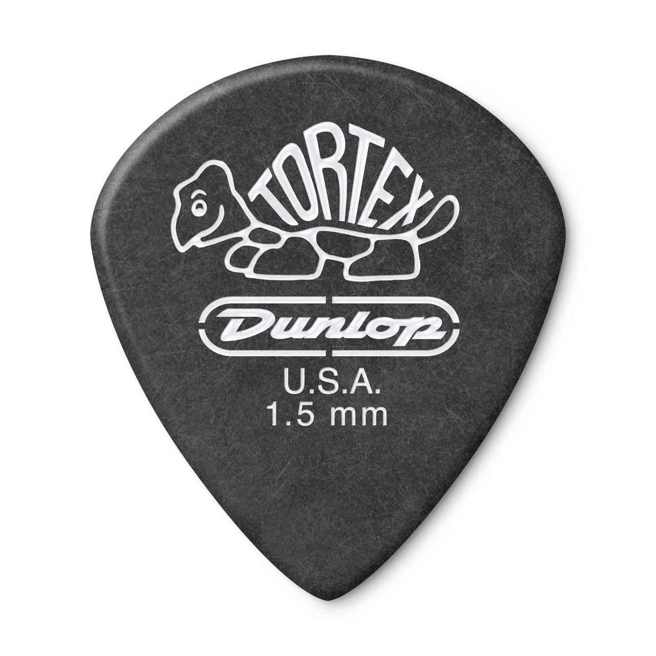 Jim Dunlop TORTEX Pitch Black Jazz III 1.5mm Guitar Plectrum, 12-Pack