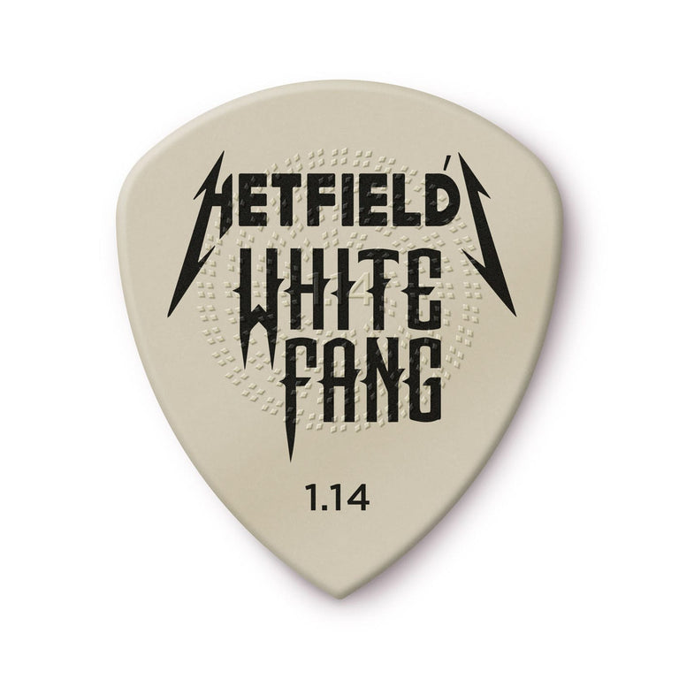 Jim Dunlop James Hetfield Flow White Fang 1.14mm Guitar Picks, 6-Pack