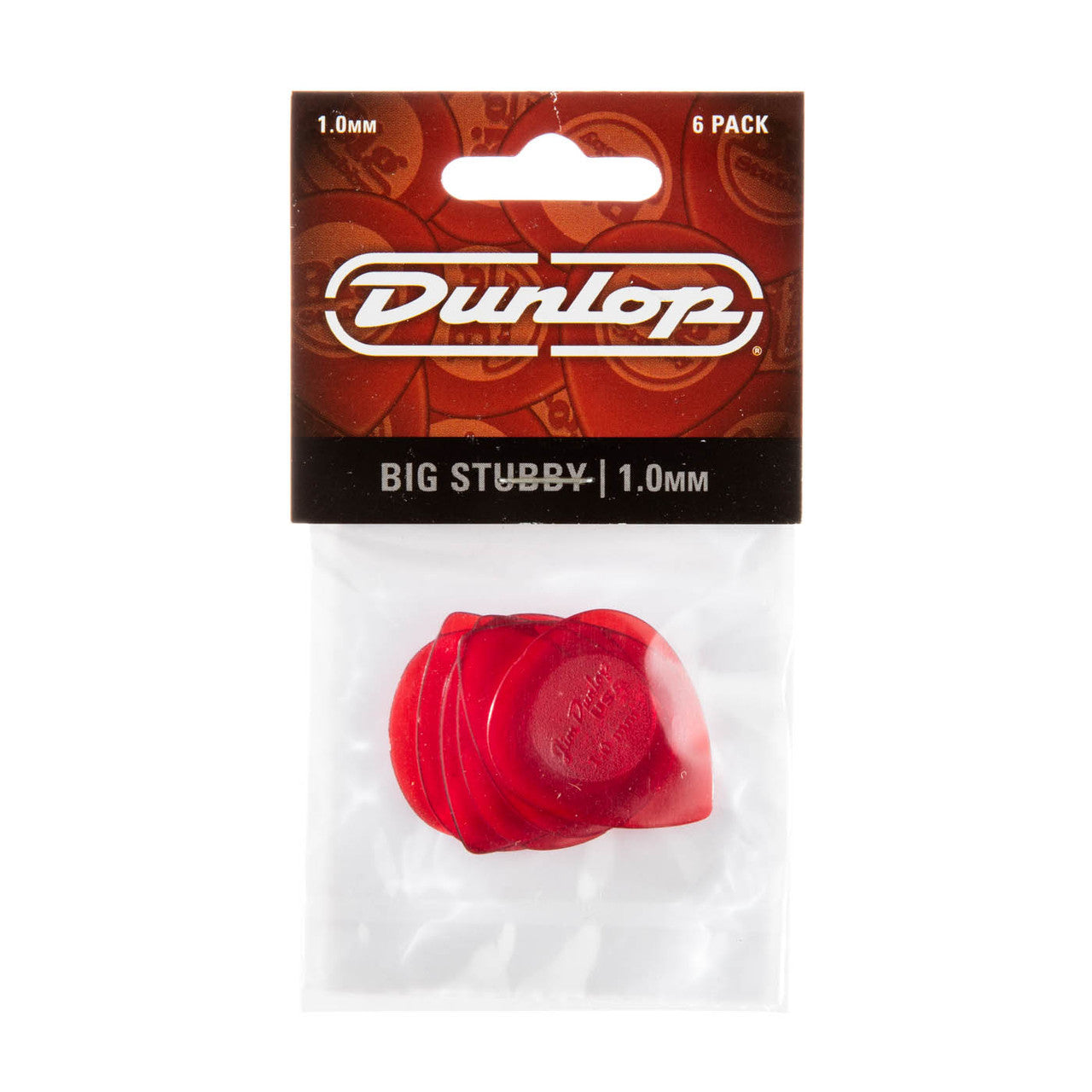 Jim Dunlop Big Stubby 1mm Guitar Plectrums, 6-Pack