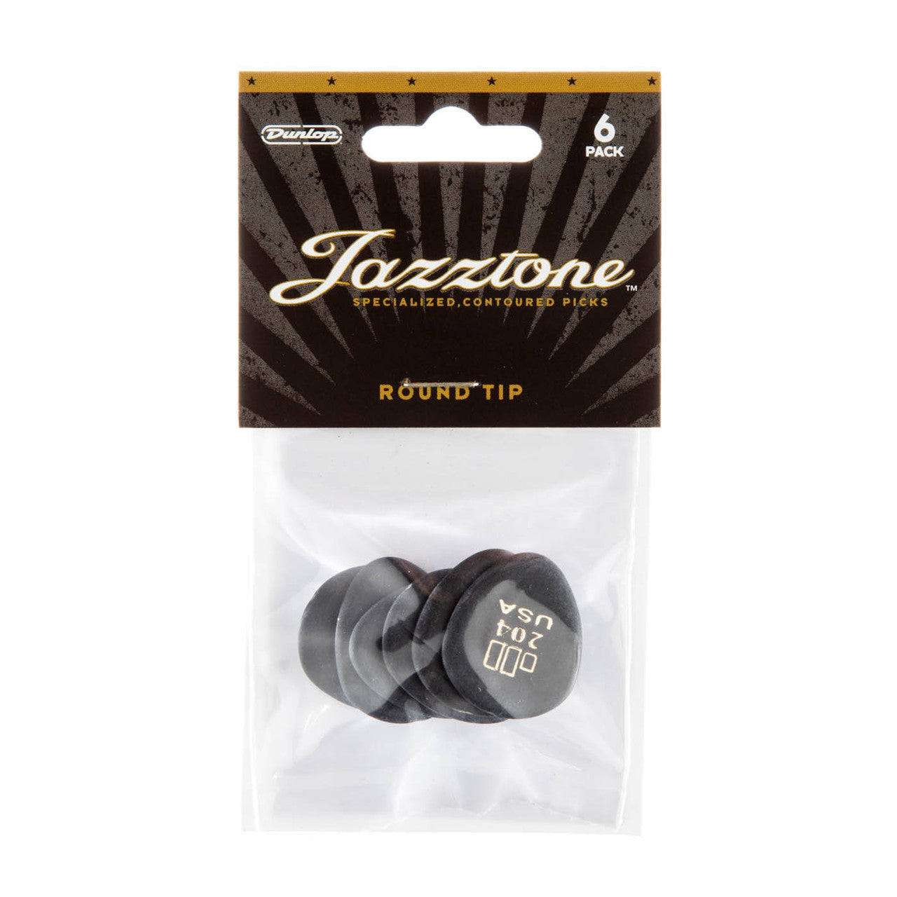 Jim Dunlop 204 Jazztones Picks, 6-Pack