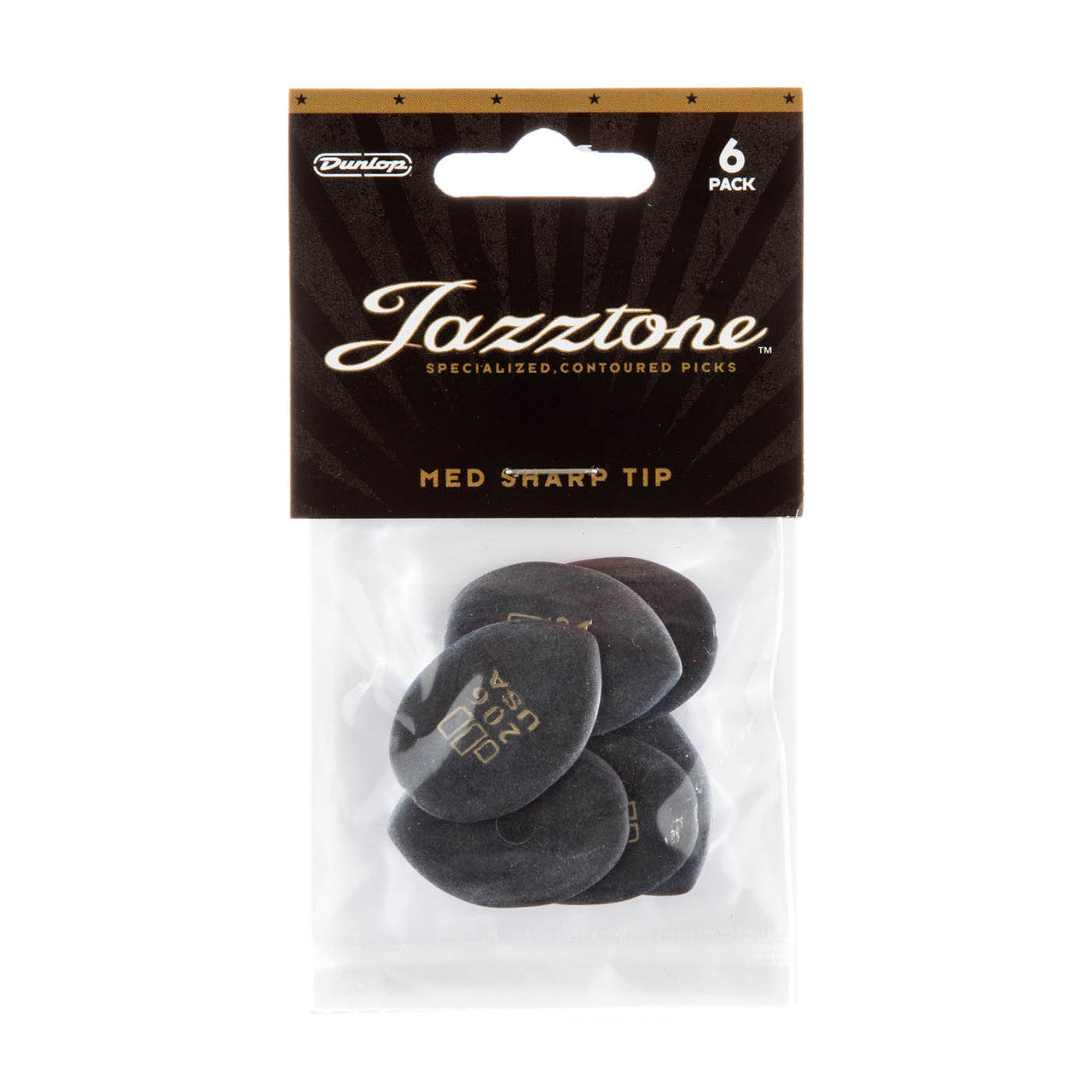 Jim Dunlop 206 Jazztones Picks, 6-Pack