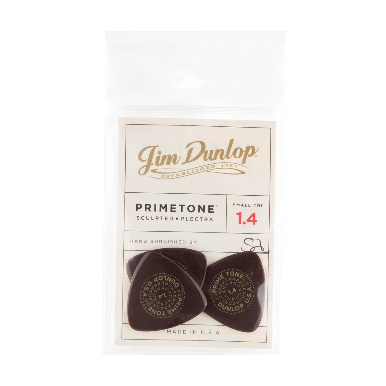 Jim Dunlop Primetone Small Triangle Plectra, 1.4mm, 3-Pack