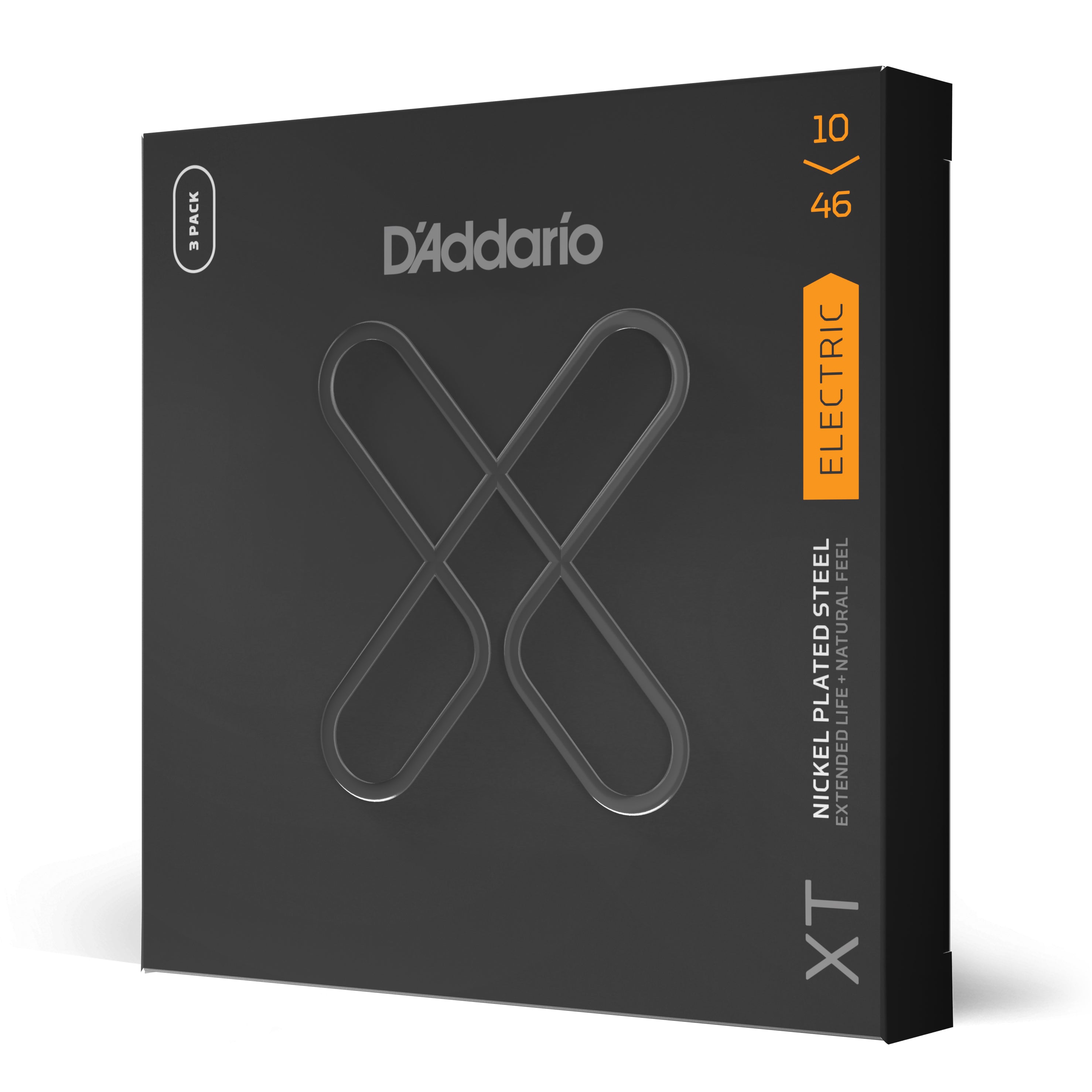 D'Addario XT Nickel 10-46 Electric Guitar Strings, 3-Pack
