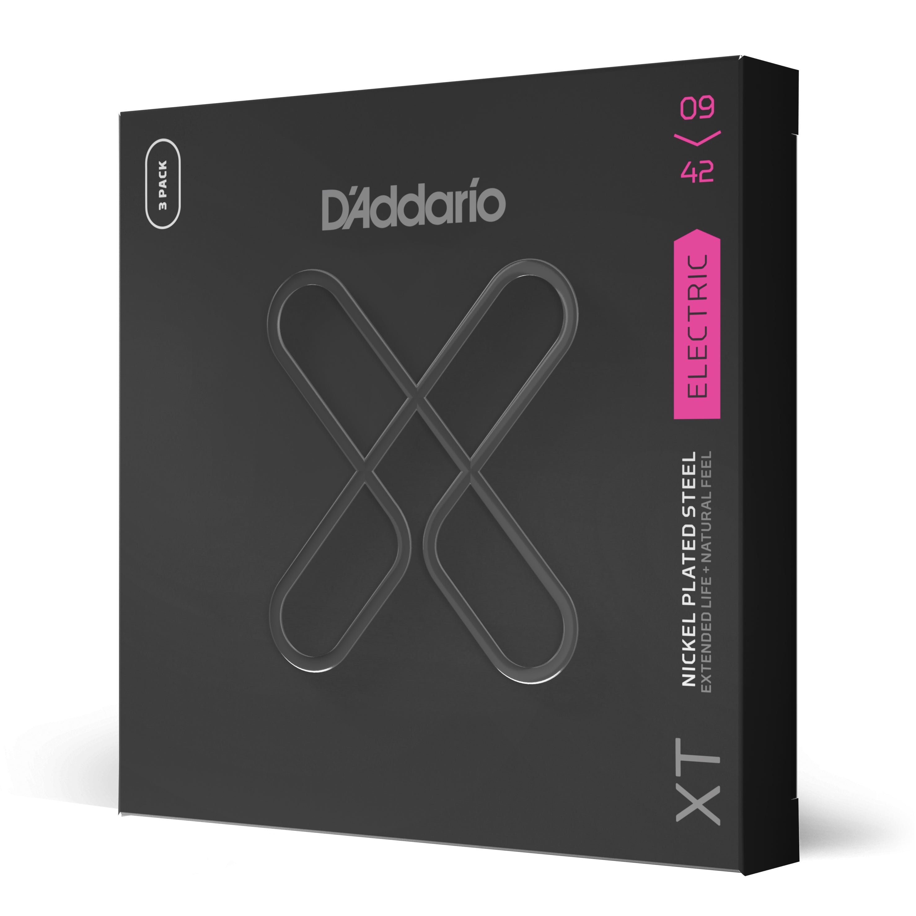 D'Addario XT Nickel 9-42 Electric Guitar Strings, 3-Pack