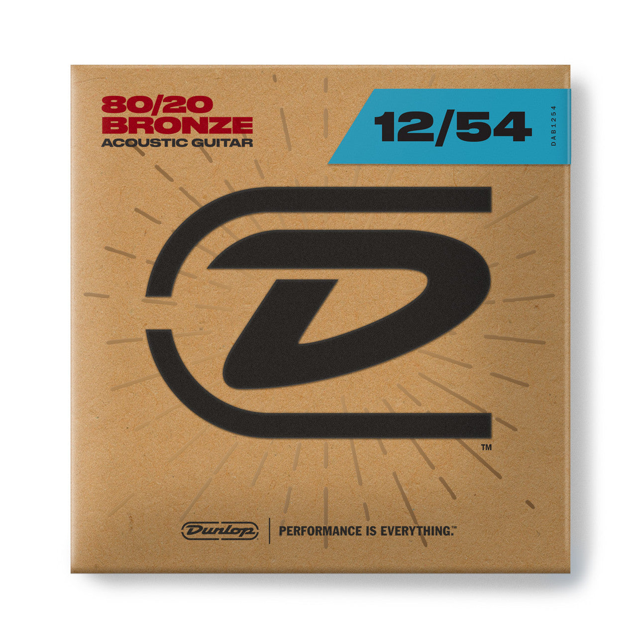 Jim Dunlop 80/20 Bronze 12-54 Acoustic Guitar Strings, Light