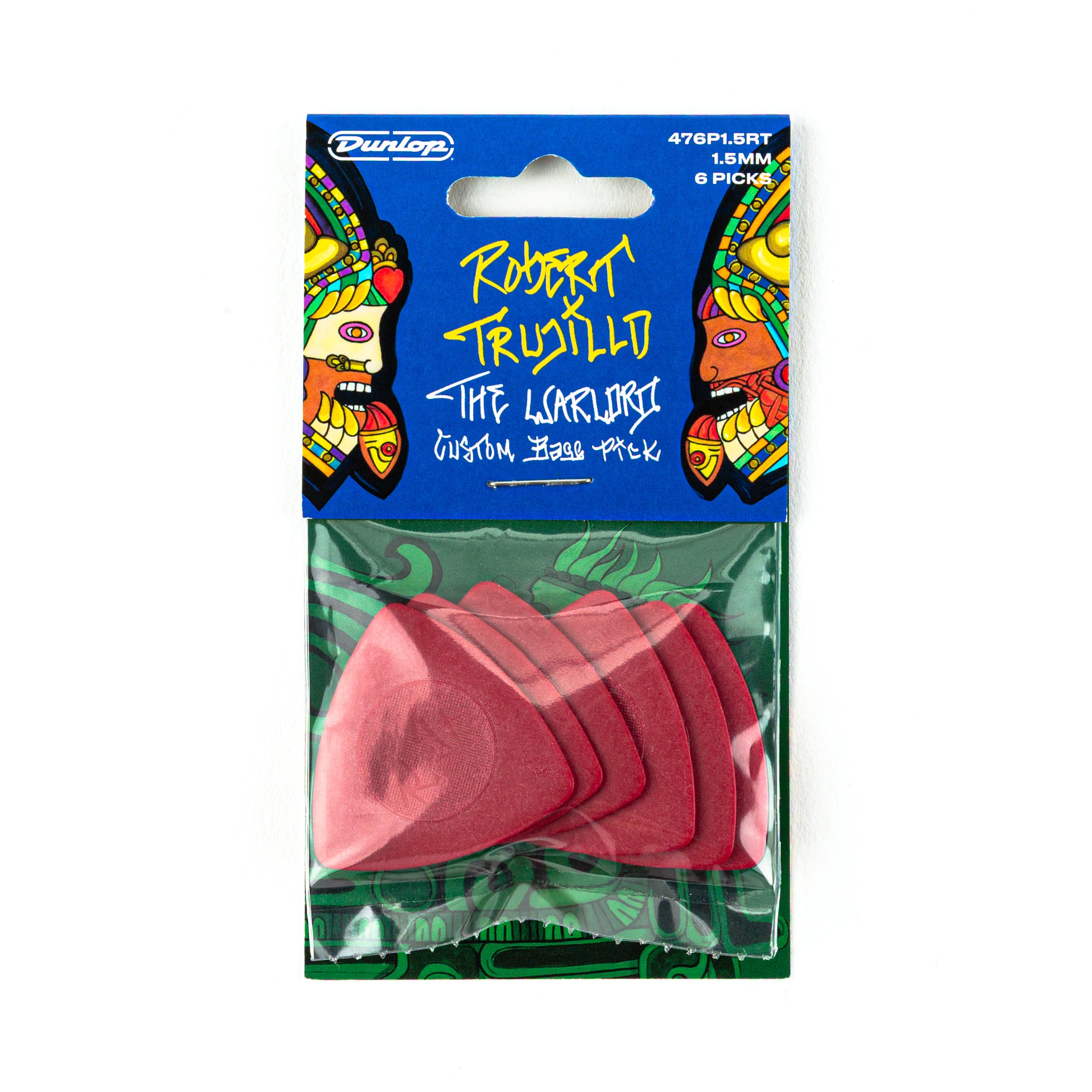 Jim Dunlop Robert Trujillo Warlord 1.5mm Custom Bass Pick, 6-Pack