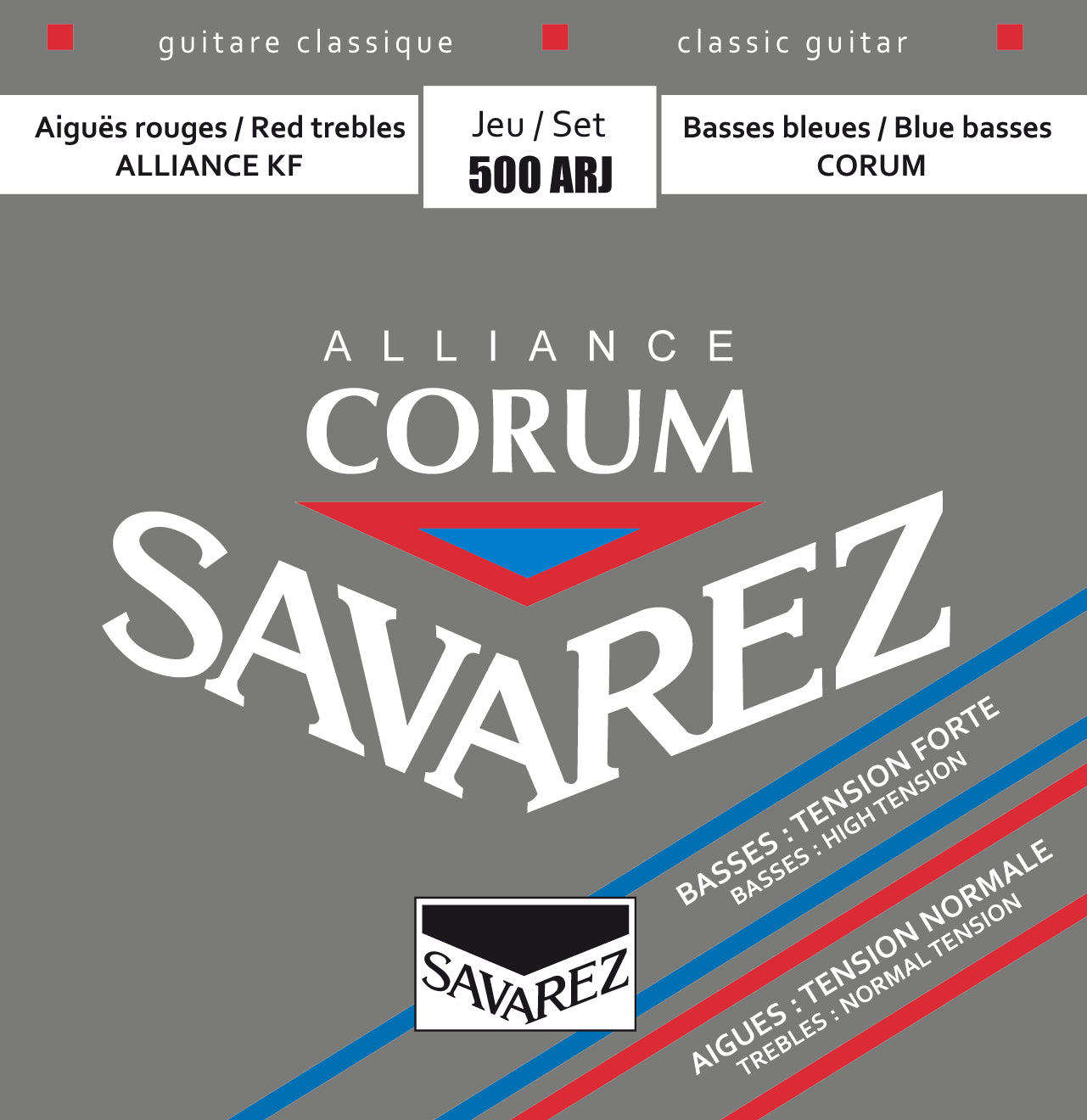 Savarez 500ARJ Alliance Corum Classical Guitar Strings, Mixed Tension