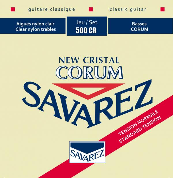 Savarez 500CR New Cristal Corum Classical Guitar Strings, Normal Tension