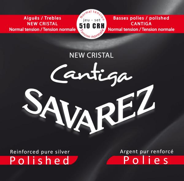 Savarez 510CRH New Cristal Cantiga Polished Classical Guitar Strings, Normal Tension