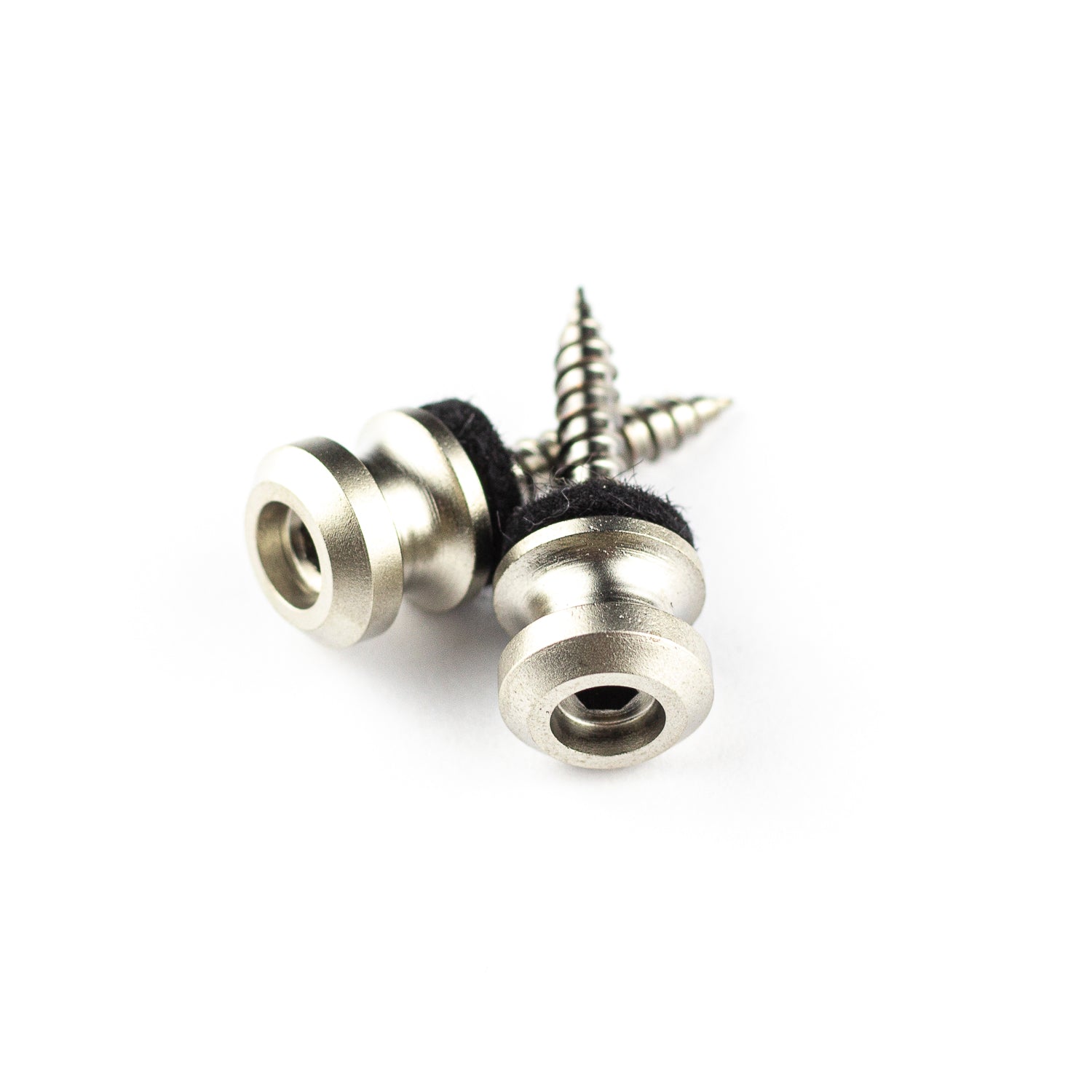 Schaller S-Locks Satin Pearl Strap Buttons and Screws, 2-Pack