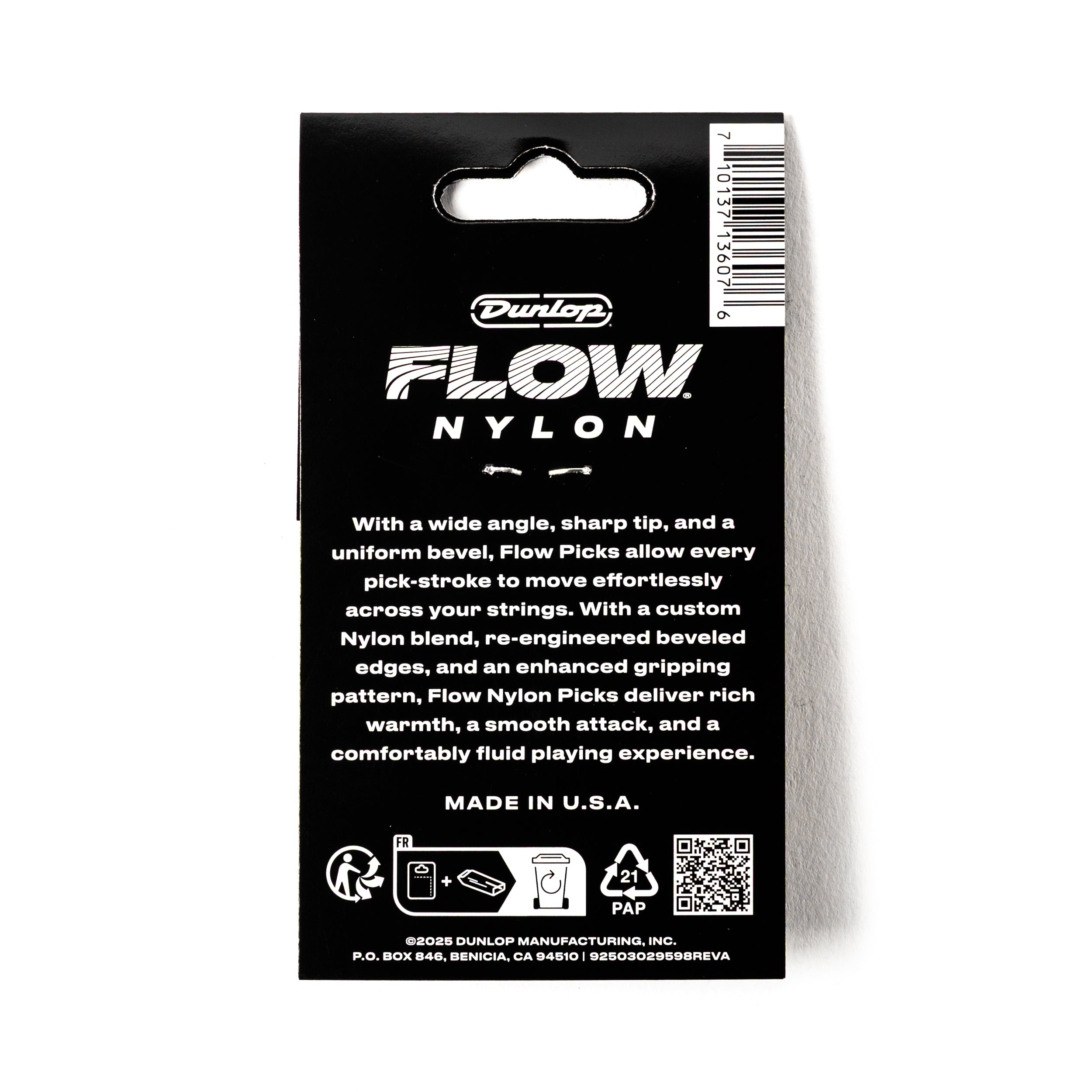 Jim Dunlop FLOW Nylon 0.73mm Guitar Plectrum, 12-Pack