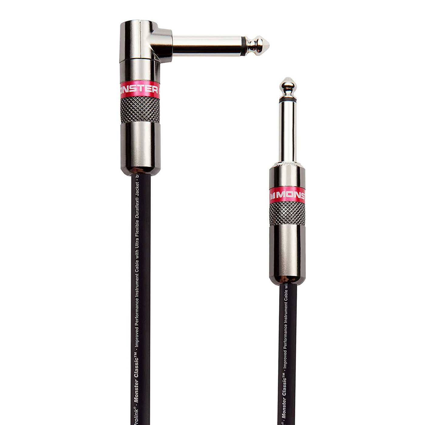 Monster CLASSIC Instrument/Guitar Cable 21ft (6.4m), Straight-Angled