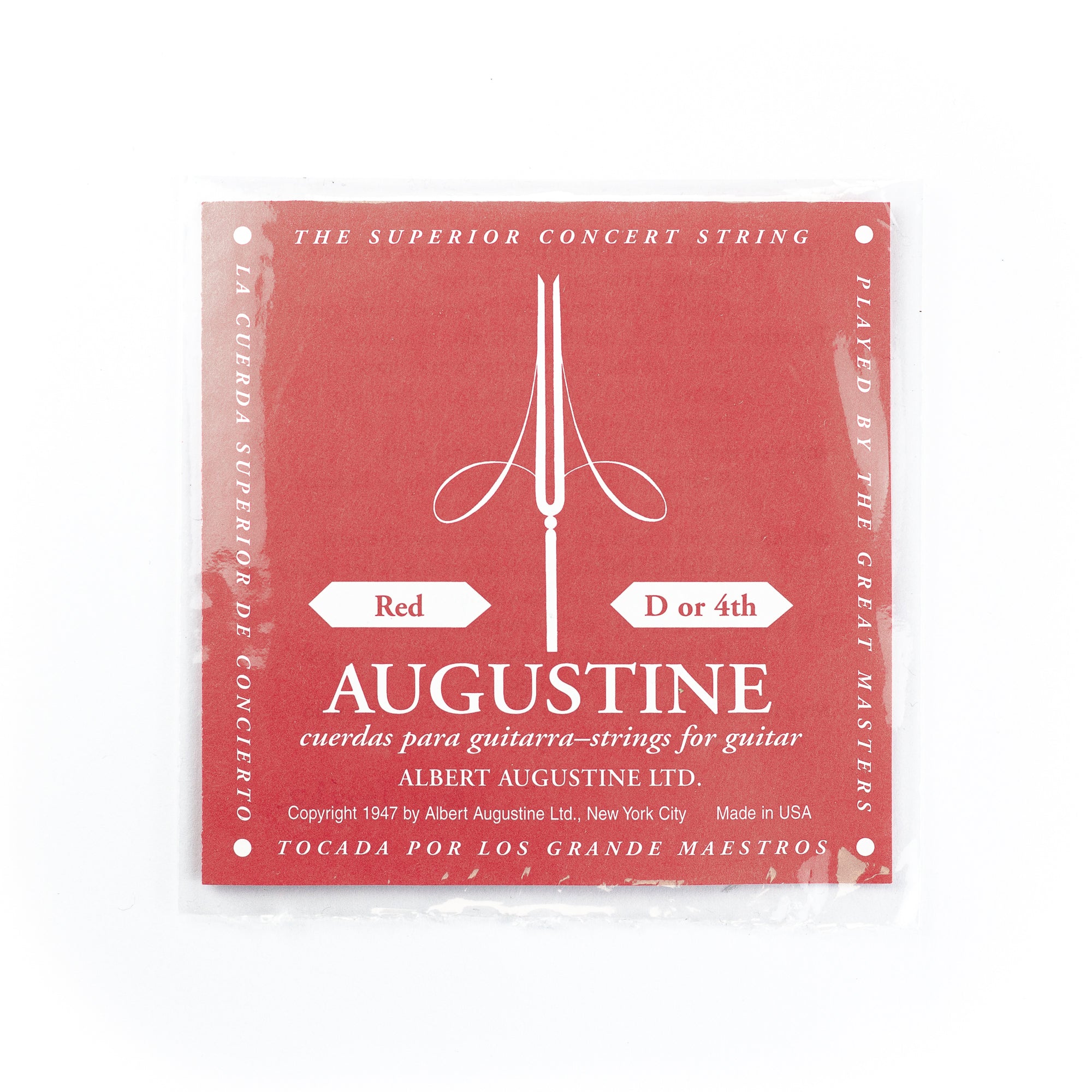 Augustine Classic/Red Silver-Wound D-4th (.029