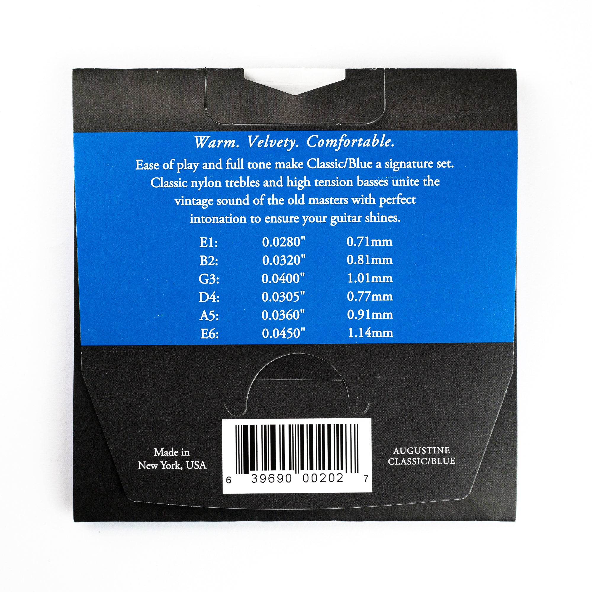 Augustine Classic/Blue Classical Guitar Strings, Regular Trebles / High Tension Basses