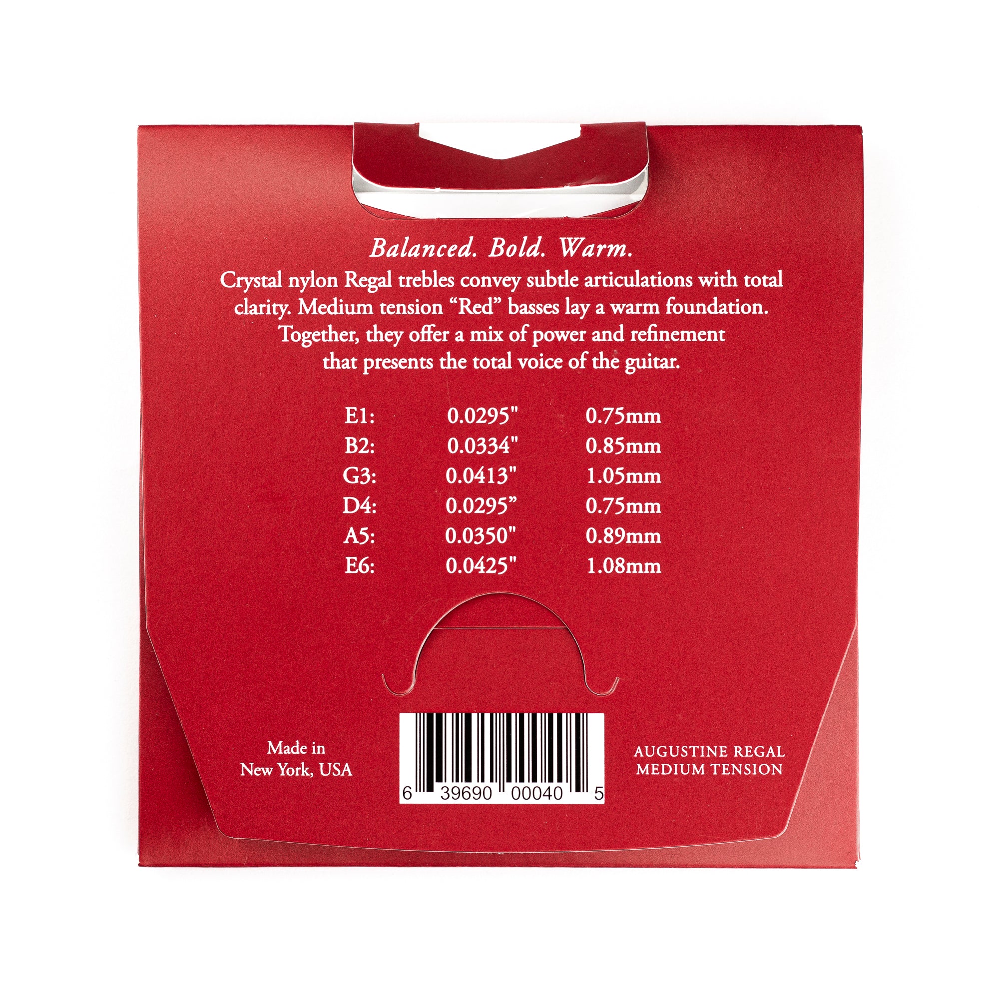 Augustine Regal/Red Classical Guitar Strings, Extra High Tension Trebles / Regular Basses