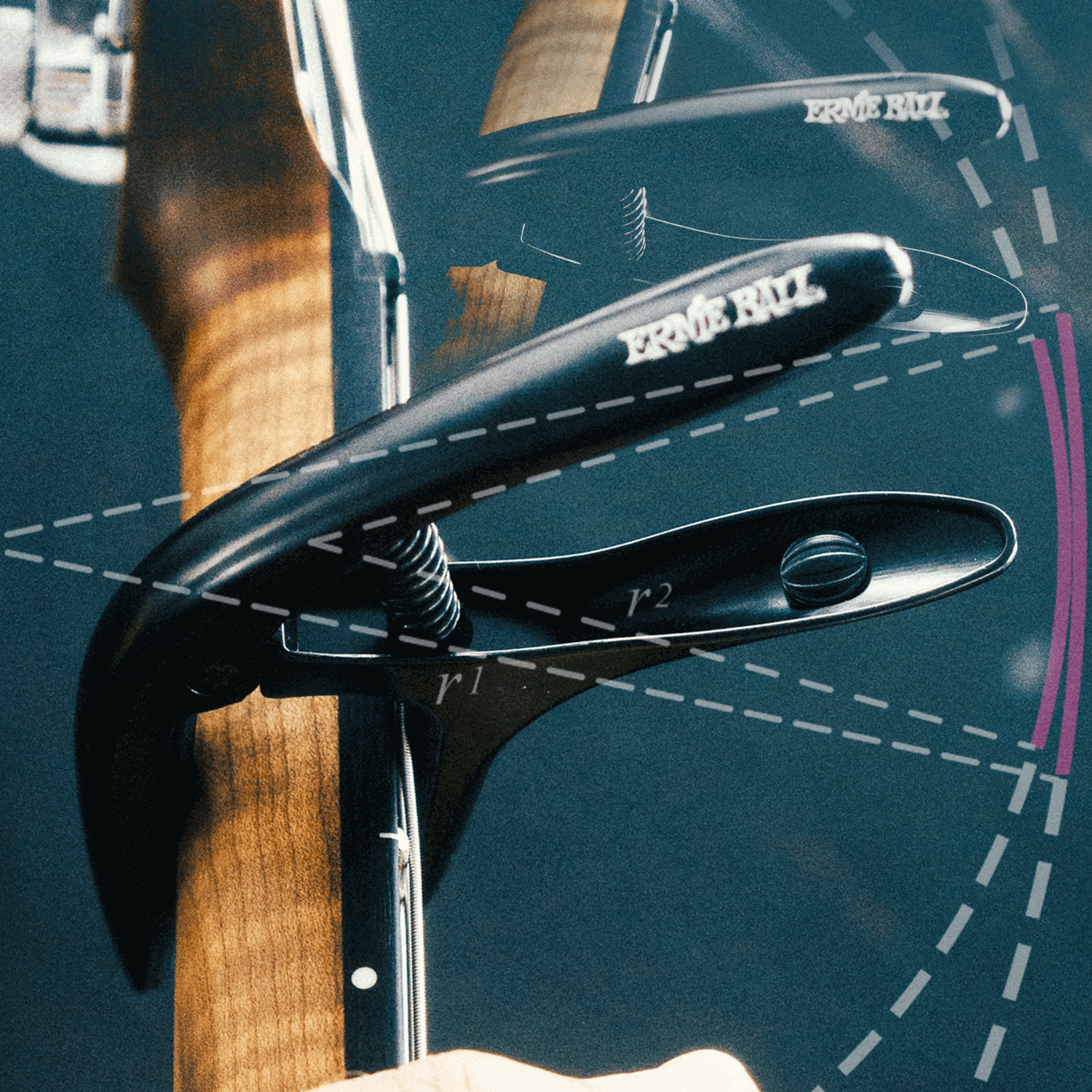 Ernie Ball Axis Guitar Capo, Black