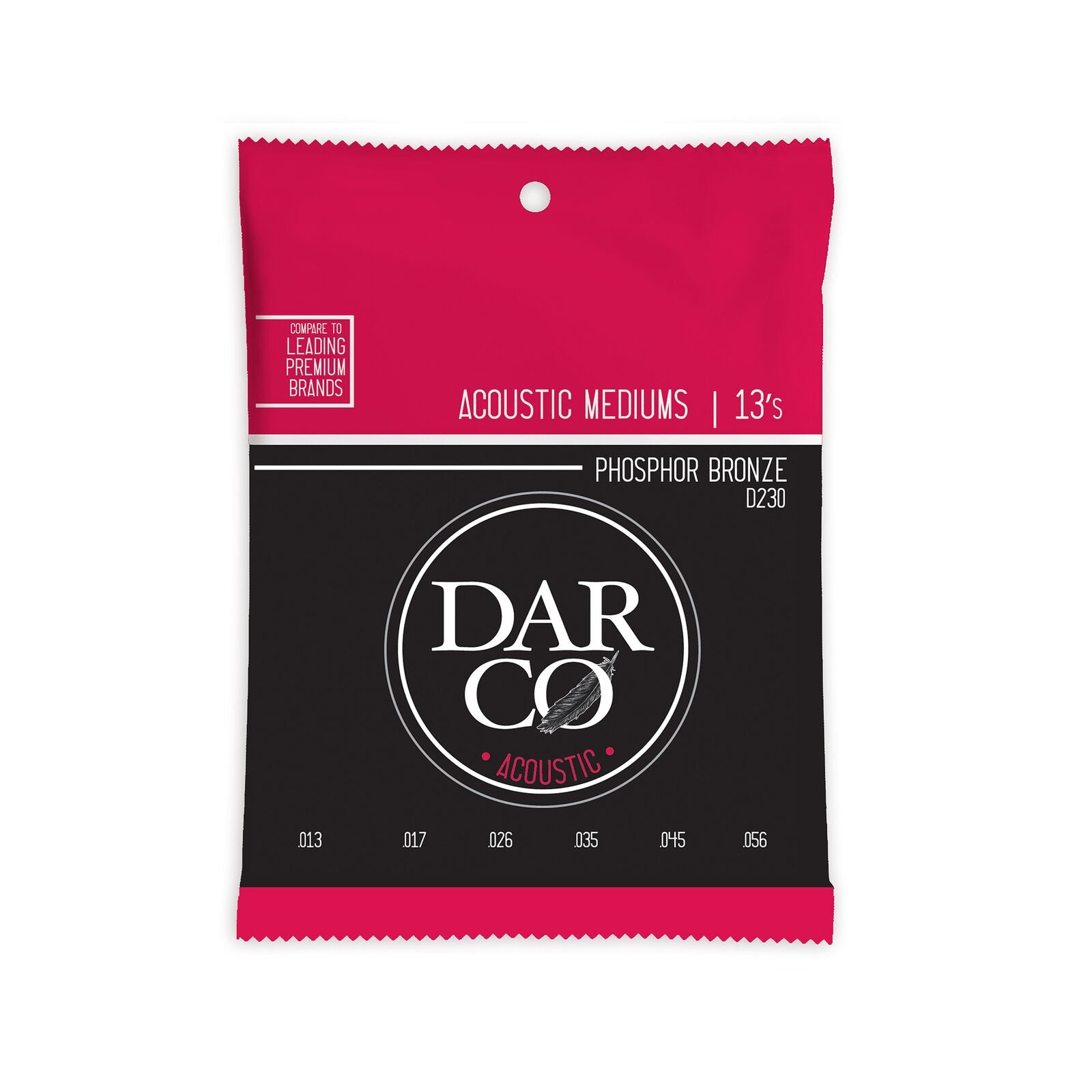 Darco Phosphor Bronze 13-56 Acoustic Guitar Strings, Medium