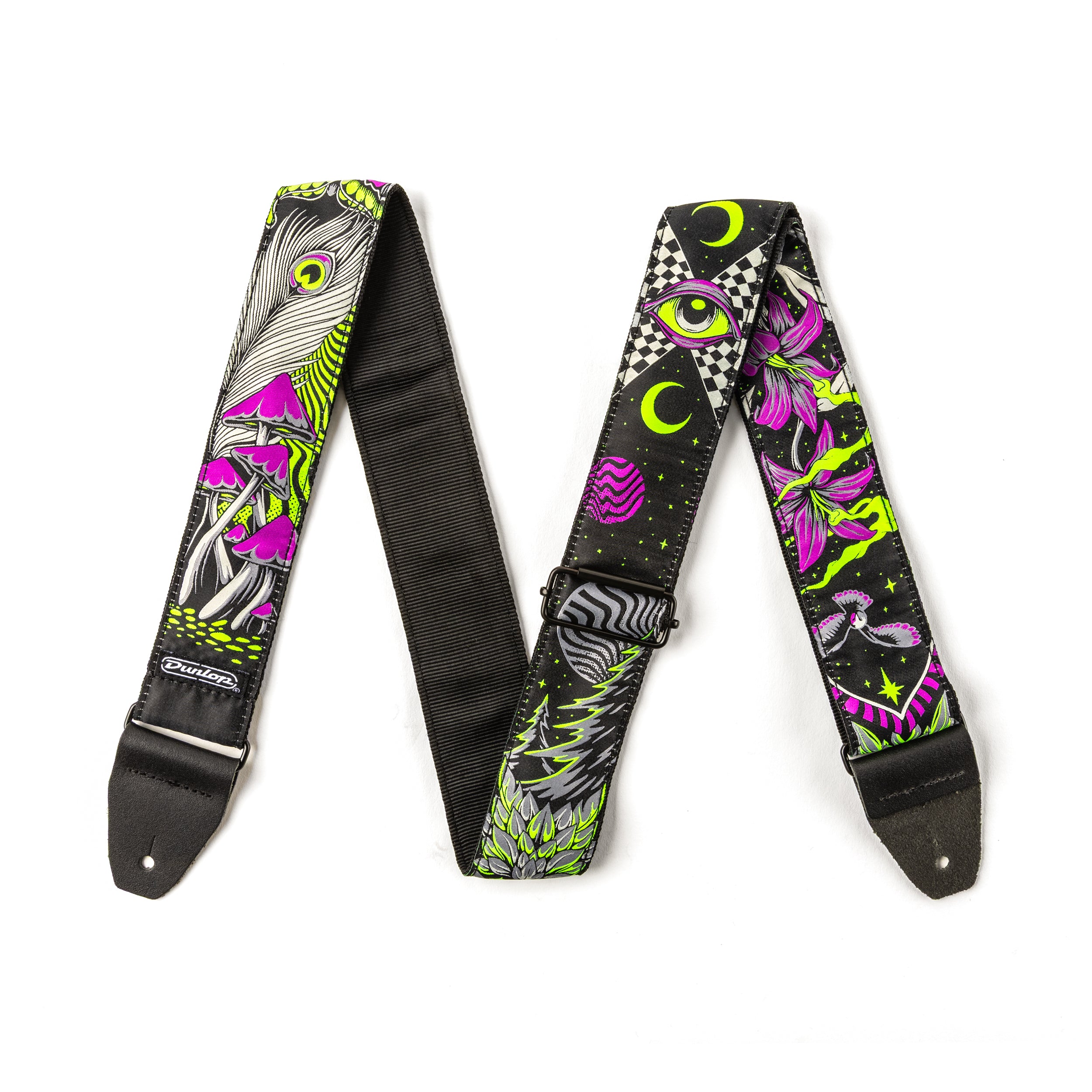 Jim Dunlop Jacquard Night Trip Guitar Strap UV GLOW