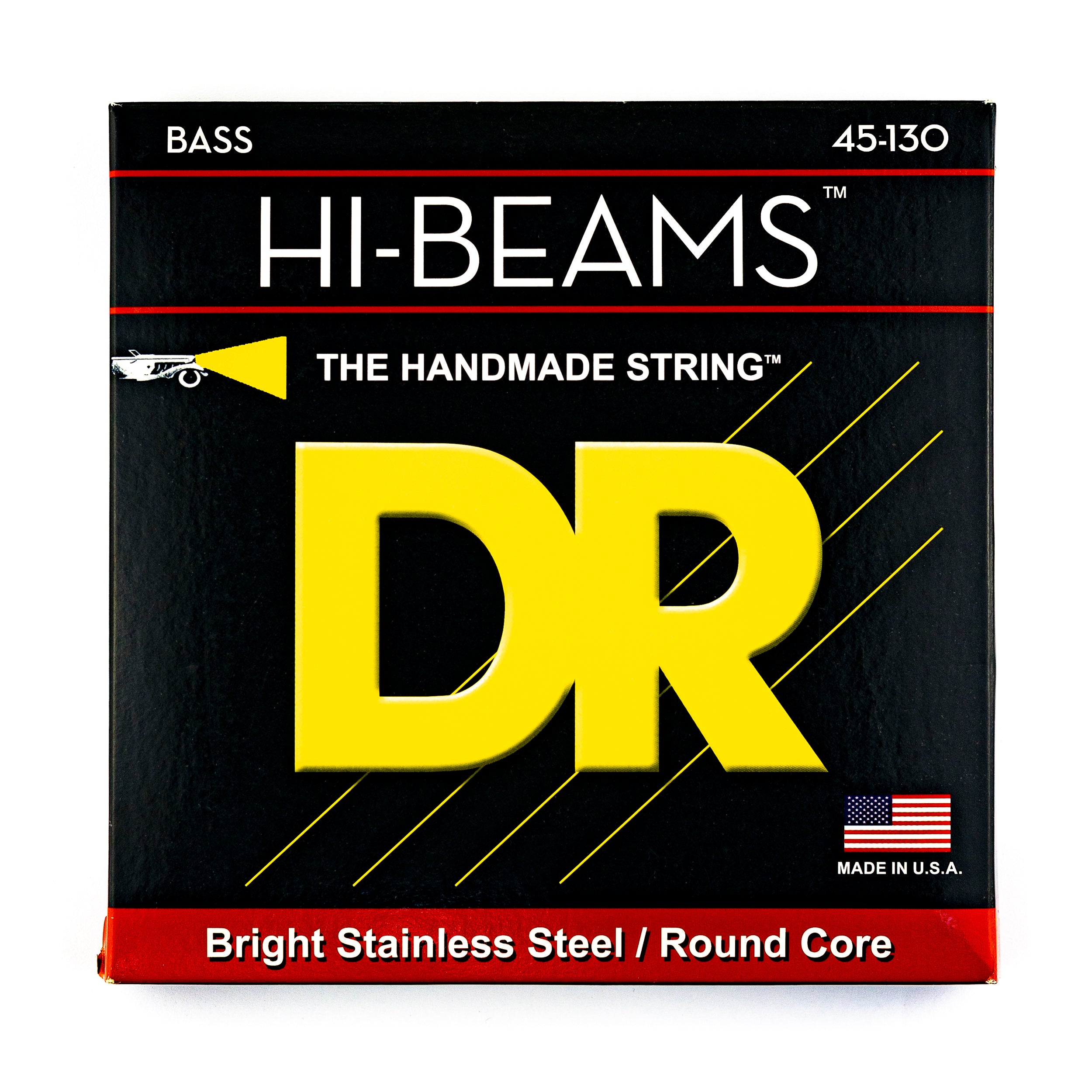 DR Strings HI-BEAM Stainless Steel 45-130 5-String Bass Guitar Strings