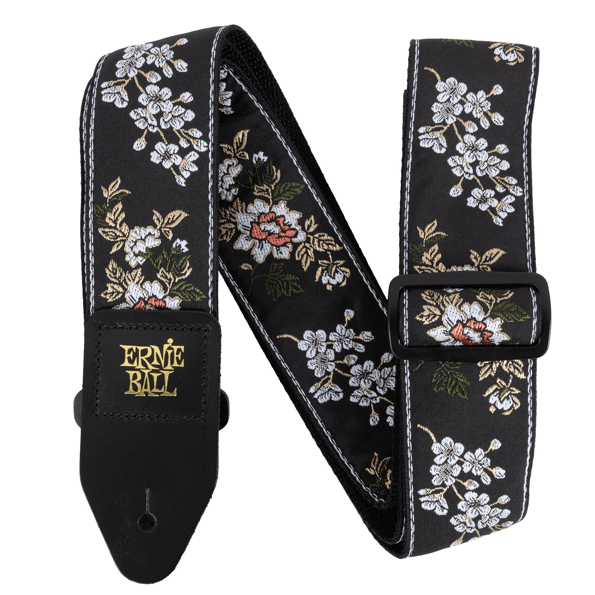 Ernie Ball White Blossom Jacquard Guitar Strap