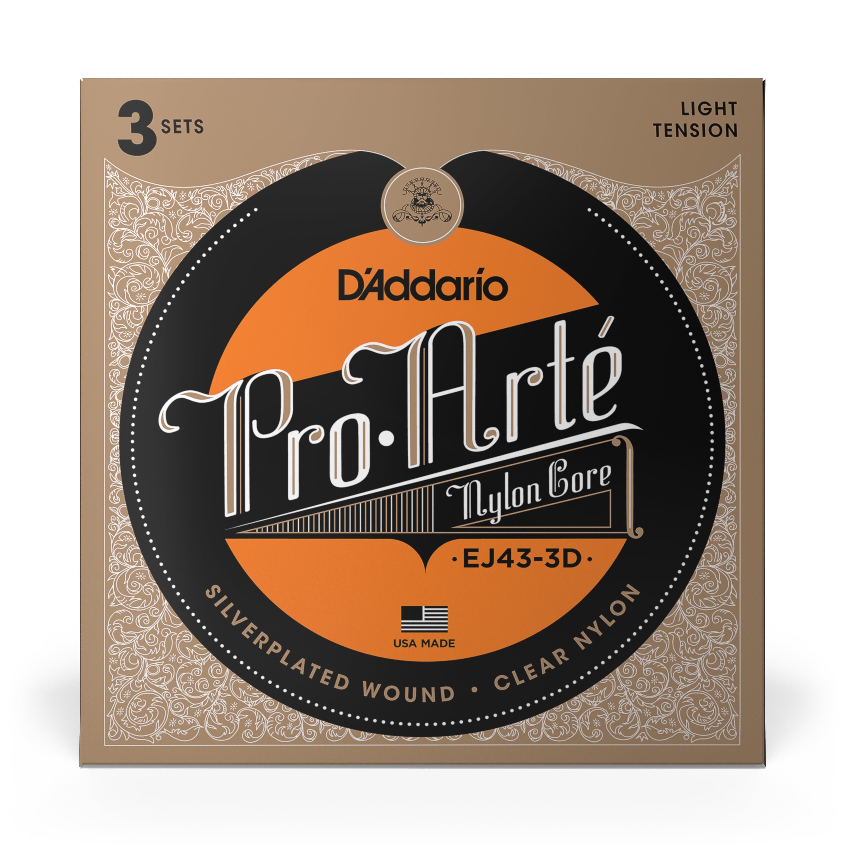 D'Addario Pro-Arté EJ43 Low Tension Classical Guitar Strings, 3-Pack