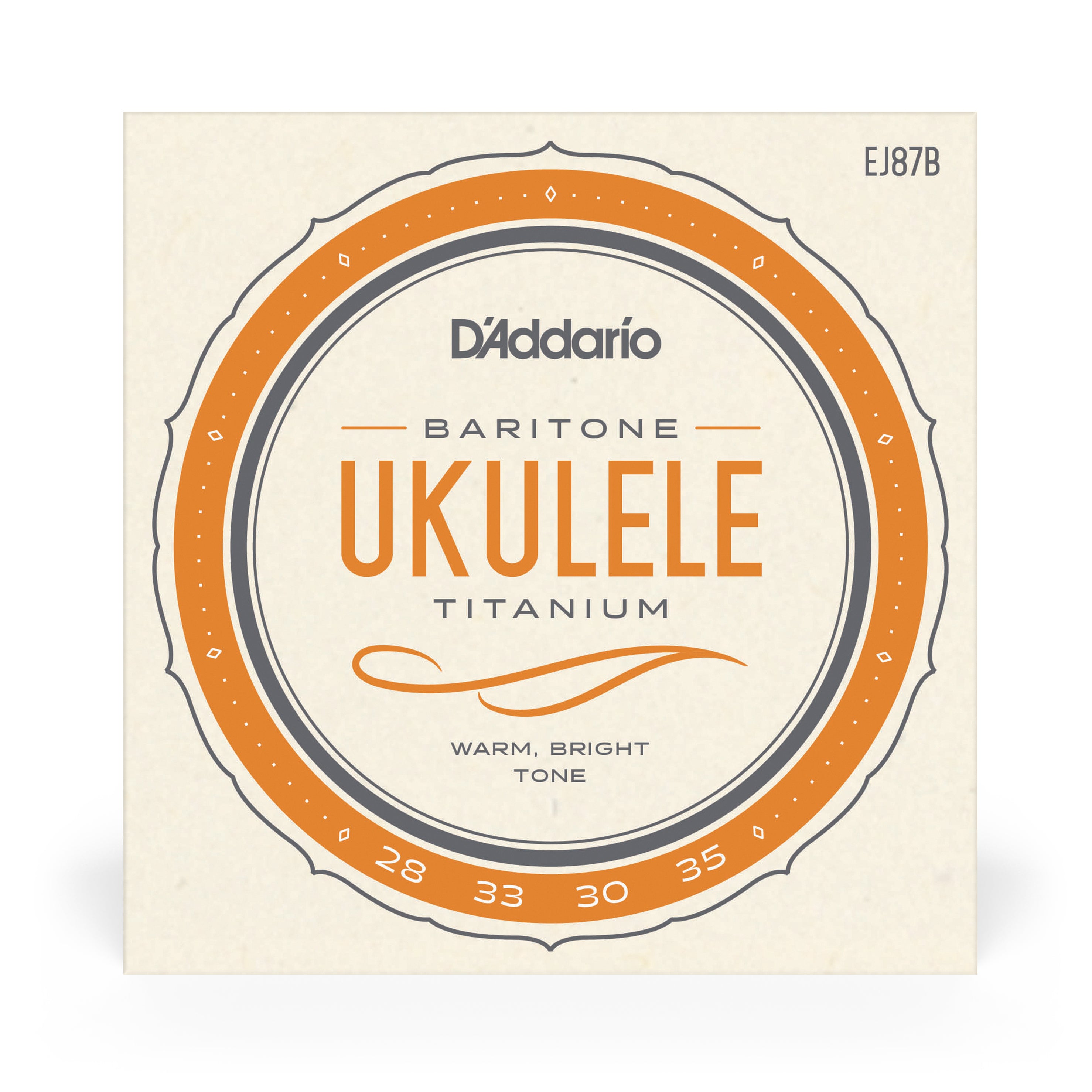 D'Addario EJ87B T2 Titanium Baritone Ukulele DGBE Strings
