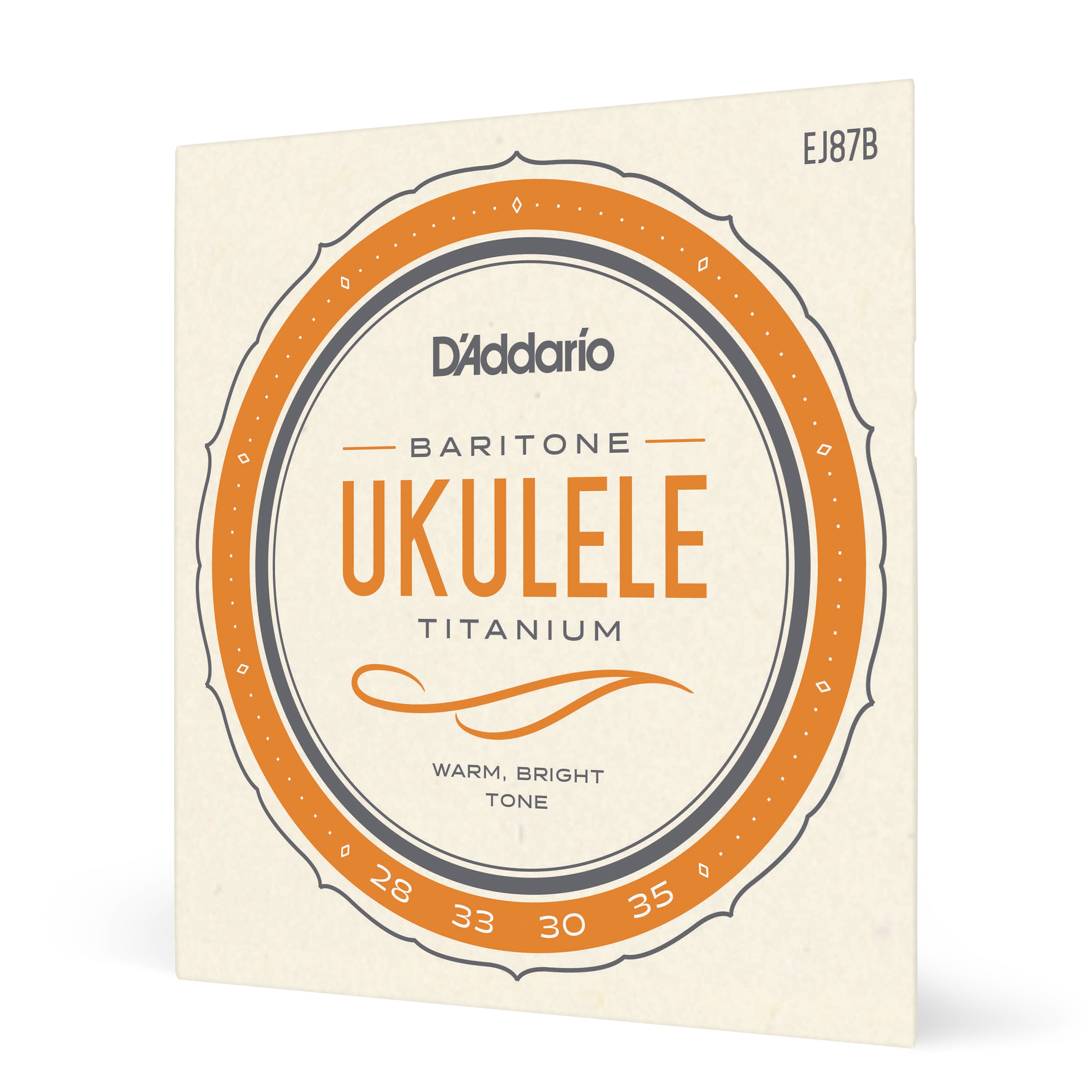 D'Addario EJ87B T2 Titanium Baritone Ukulele DGBE Strings
