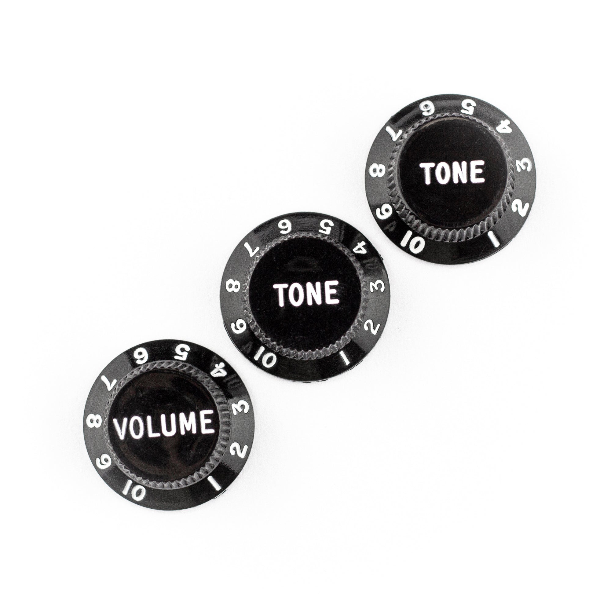 Fender Stratocaster Control Knobs Set, Volume & 2x Tone, Black