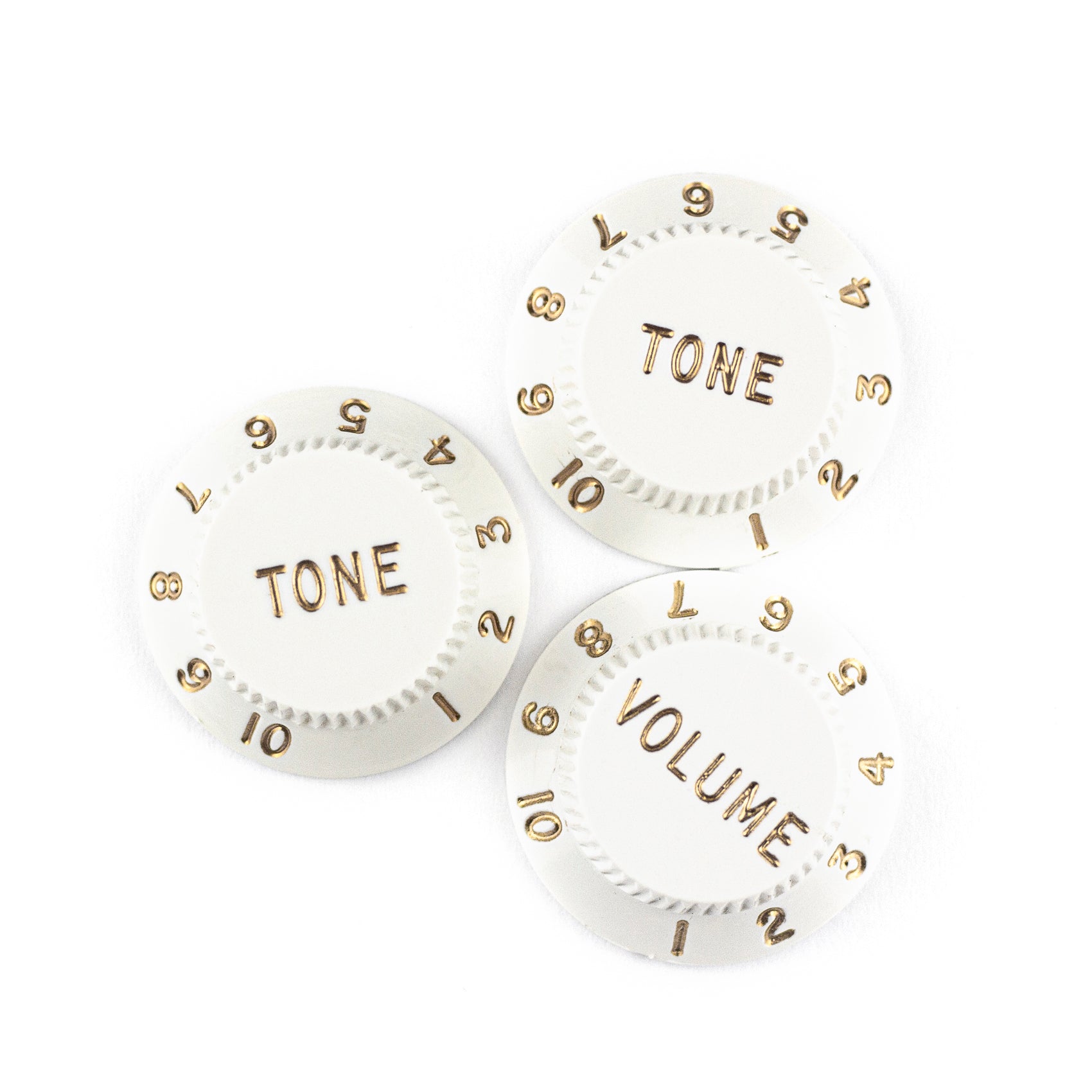 Fender Stratocaster Control Knobs Set, Volume & 2x Tone, White