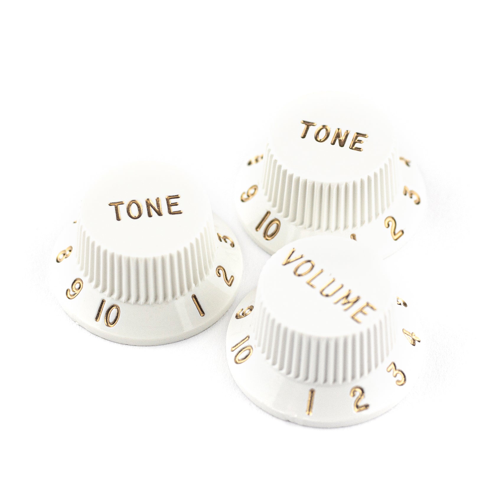 Fender Stratocaster Control Knobs Set, Volume & 2x Tone, White