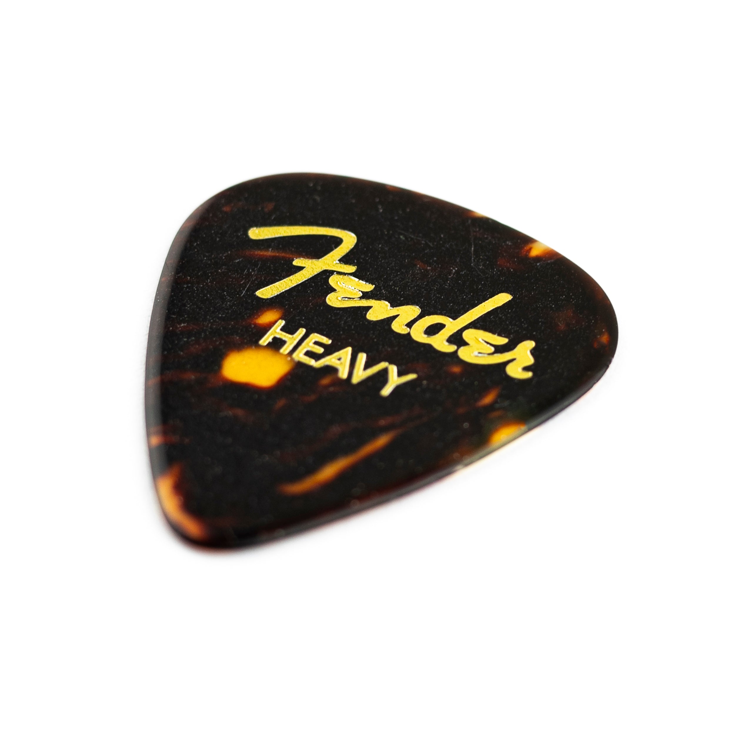 Fender 351 Classic Celluloid Tortoise Shell Plectrums, 12-Pack, Heavy